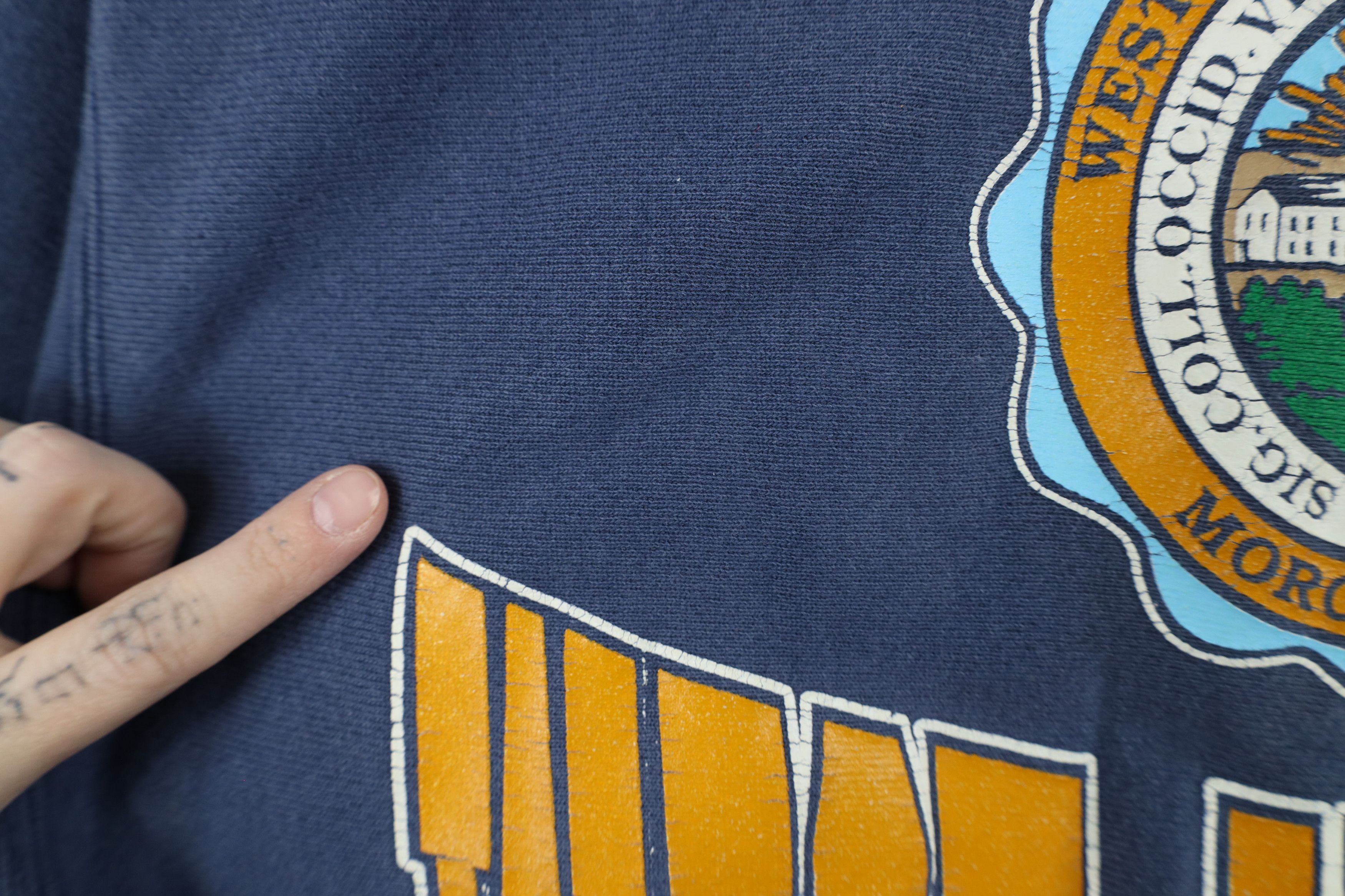 Vintage Vintage 80s 90s West Virginia University Sweatshirt USA Size US L / EU 52-54 / 3 - 8 Thumbnail