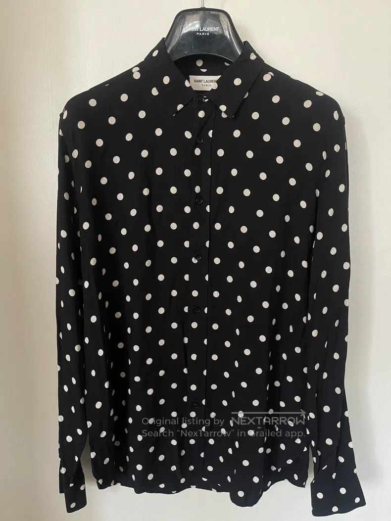 Saint Laurent Paris Saint Laurent Paris Polka Dot Shirt Size US XXS / EU 40 - 1 Thumbnail