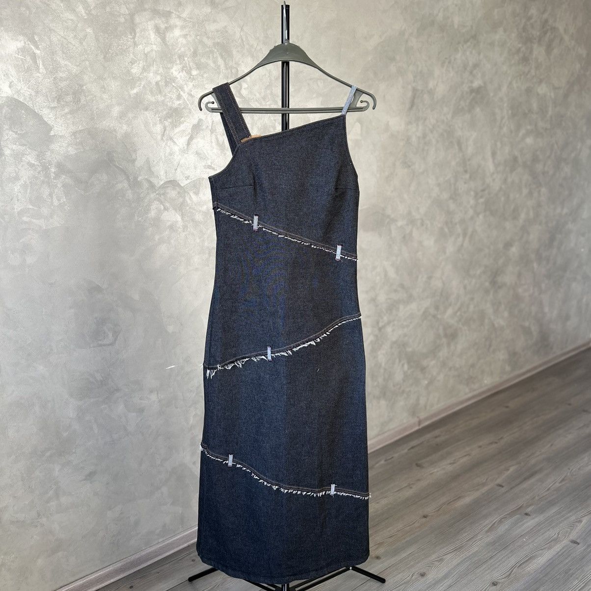 Cop Copine Vintage Cop Copine Asymmetrical Dark Wash Denim Dress Size M / US 6-8 / IT 42-44 - 1 Thumbnail