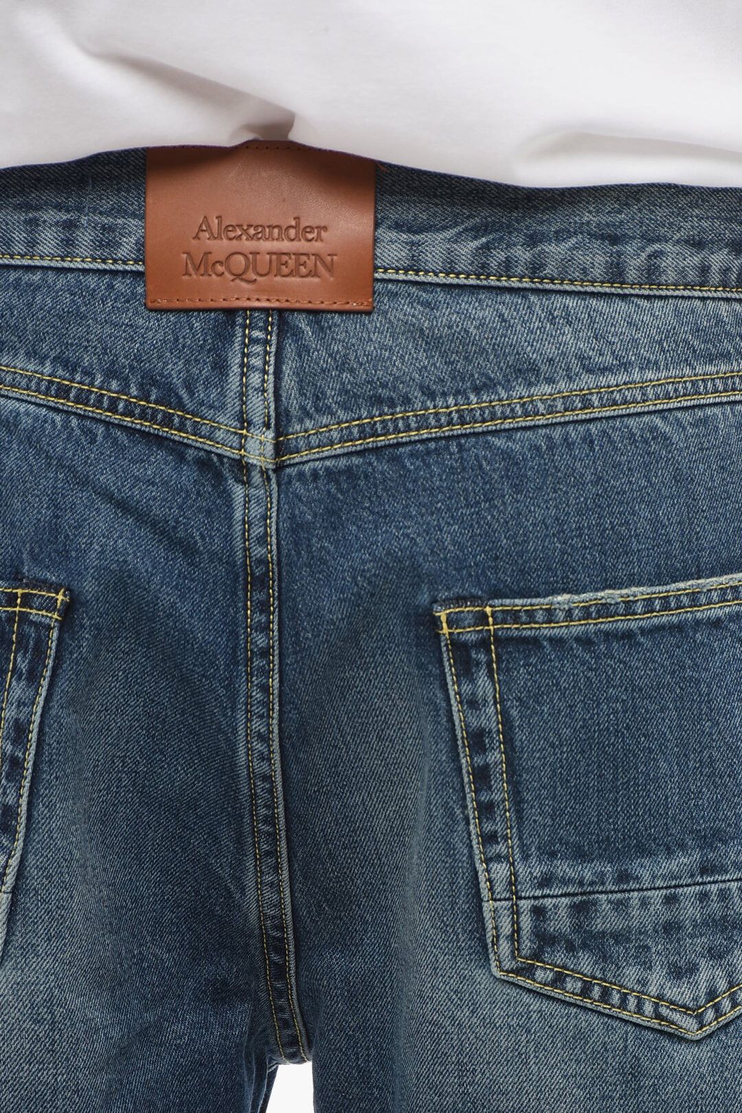 Alexander McQueen og1mm0925 Mid Washed Slim Fit Denim in Blue Size US 30 / EU 46 - 3 Thumbnail