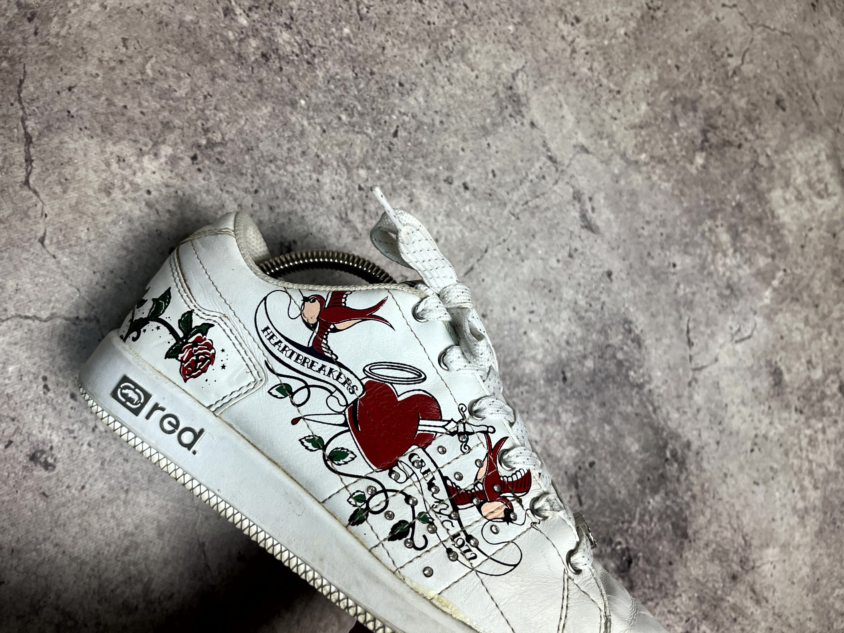 Ecko Unltd. Y2K Ecko Ecko Red White Sneakers Size US 7 EU 38 Size US 8 / IT 38 - 12 Thumbnail