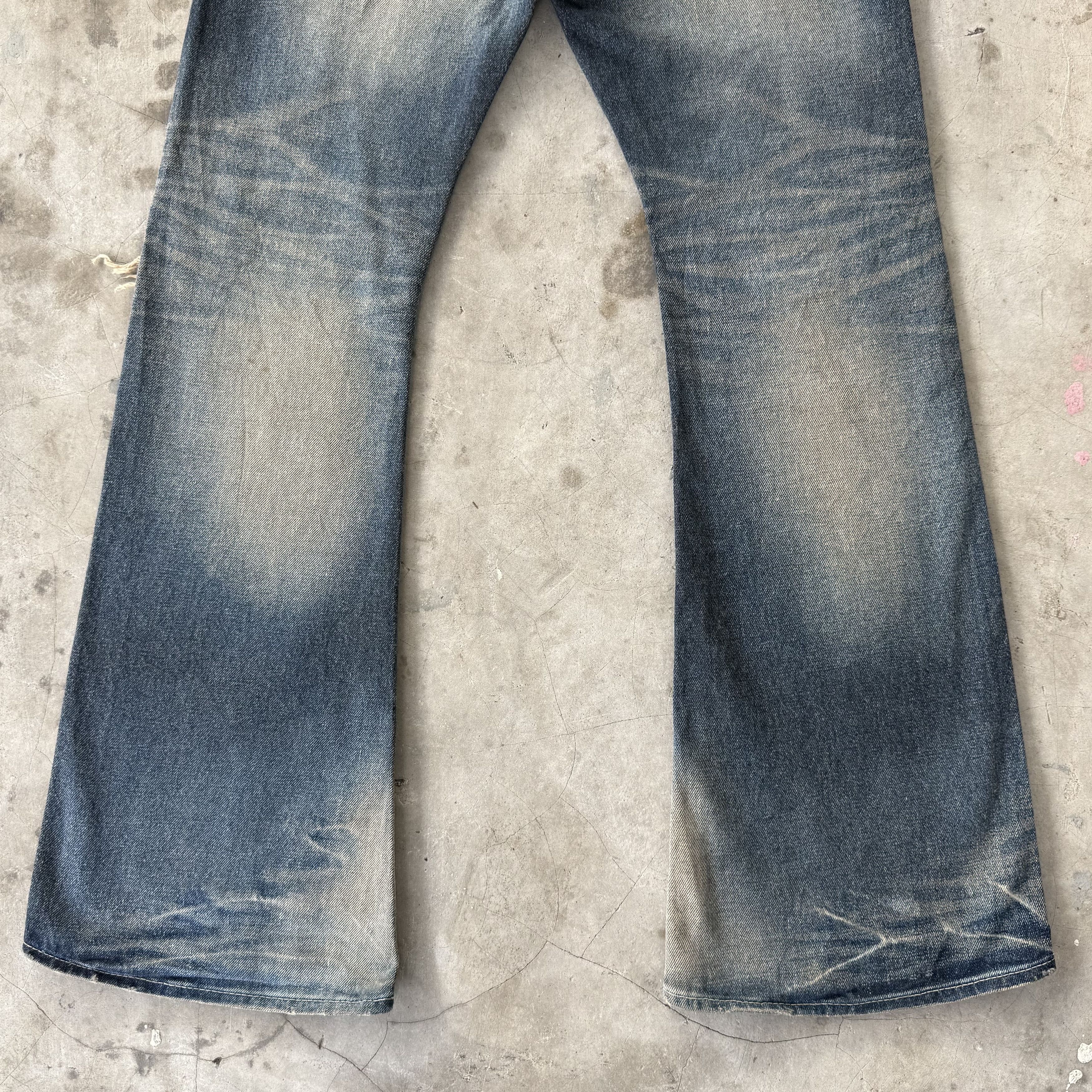 Japanese Brand W32x32.5 Varosh Selvedge Flare Boot cut Rusty Denim Jean Size US 32 / EU 48 - 10 Thumbnail