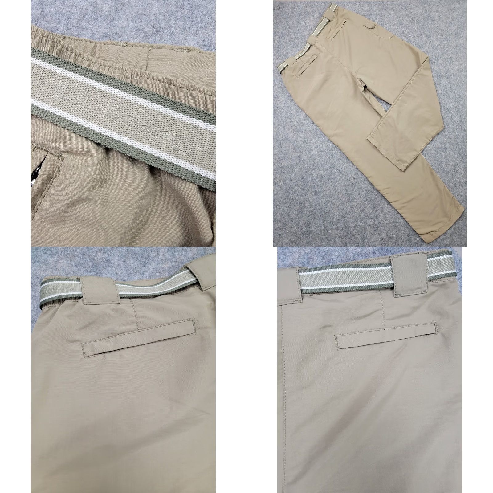 Vintage LL Bean Pants Mens Large Brown Nylon Cargo Belted Outdoor Hiking Camping Fishing Shirt Pants (Cargo) Men Regular Brown Size US 33 - 8 Thumbnail