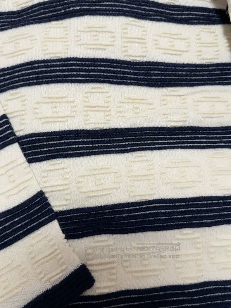 Hermes Hermes Black and white striped pig nose hole sweater Size XS / US 0-2 / IT 36-38 - 2 Thumbnail
