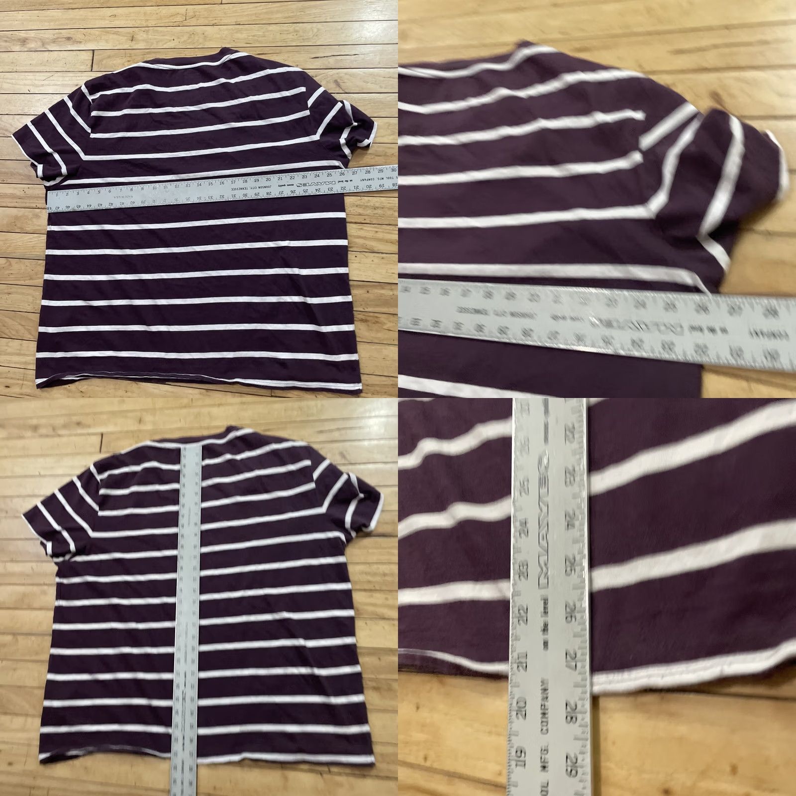 Guess GUESS Los Angeles T Shirt Men XL Striped Hip Hop Crew Tee XL White Red Maroon Logo Embroidered Pattern: Striped, 90s, Classic, Colorful Size US XL / EU 56 / 4 - 8 Thumbnail