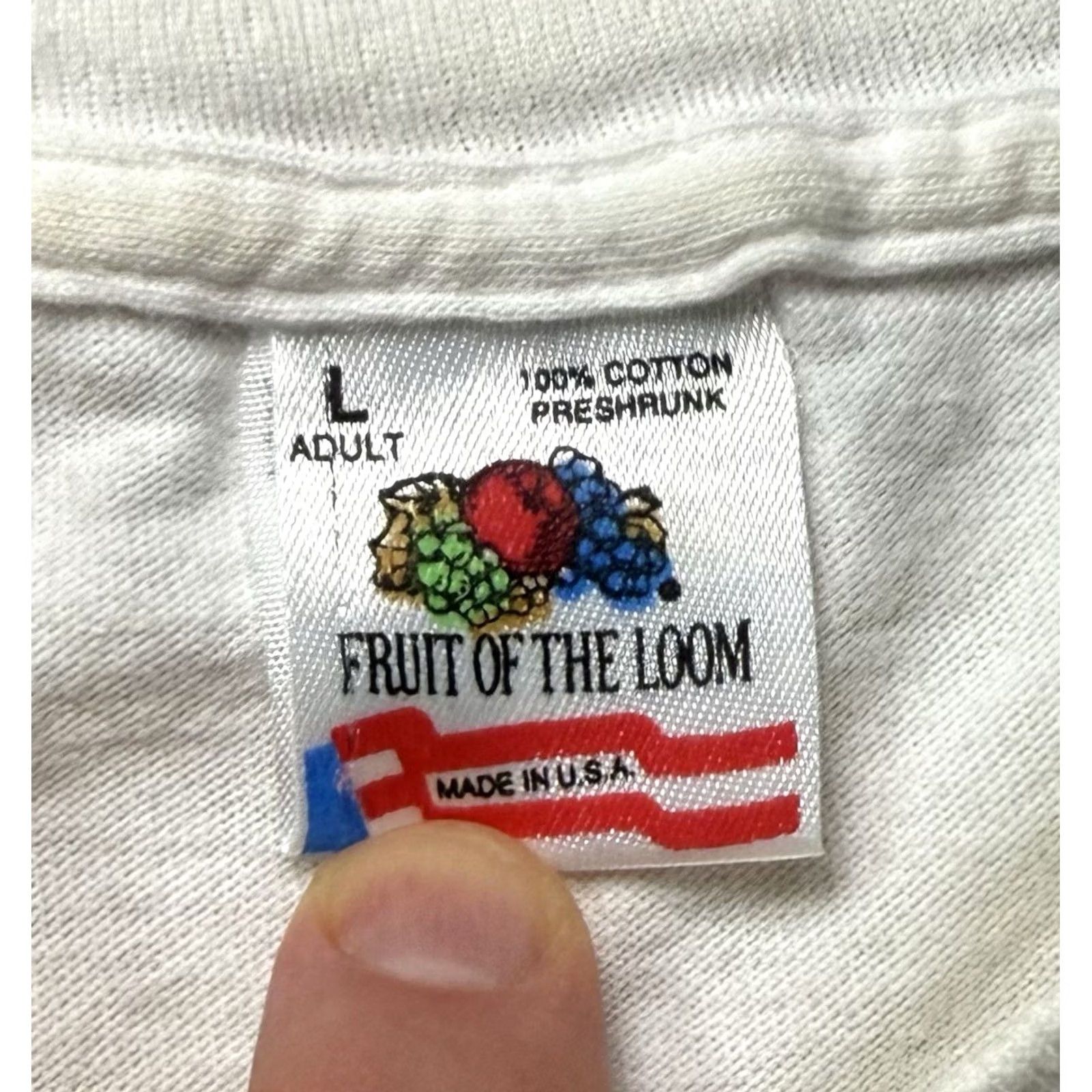 Fruit Of The Loom VINTAGE 90s Fruit of the Loom Jeff Grigsby Roadrunner Shirt Large Rodeo Clown PRCA Bullfighter Mens Size US L / EU 52-54 / 3 - 8 Thumbnail