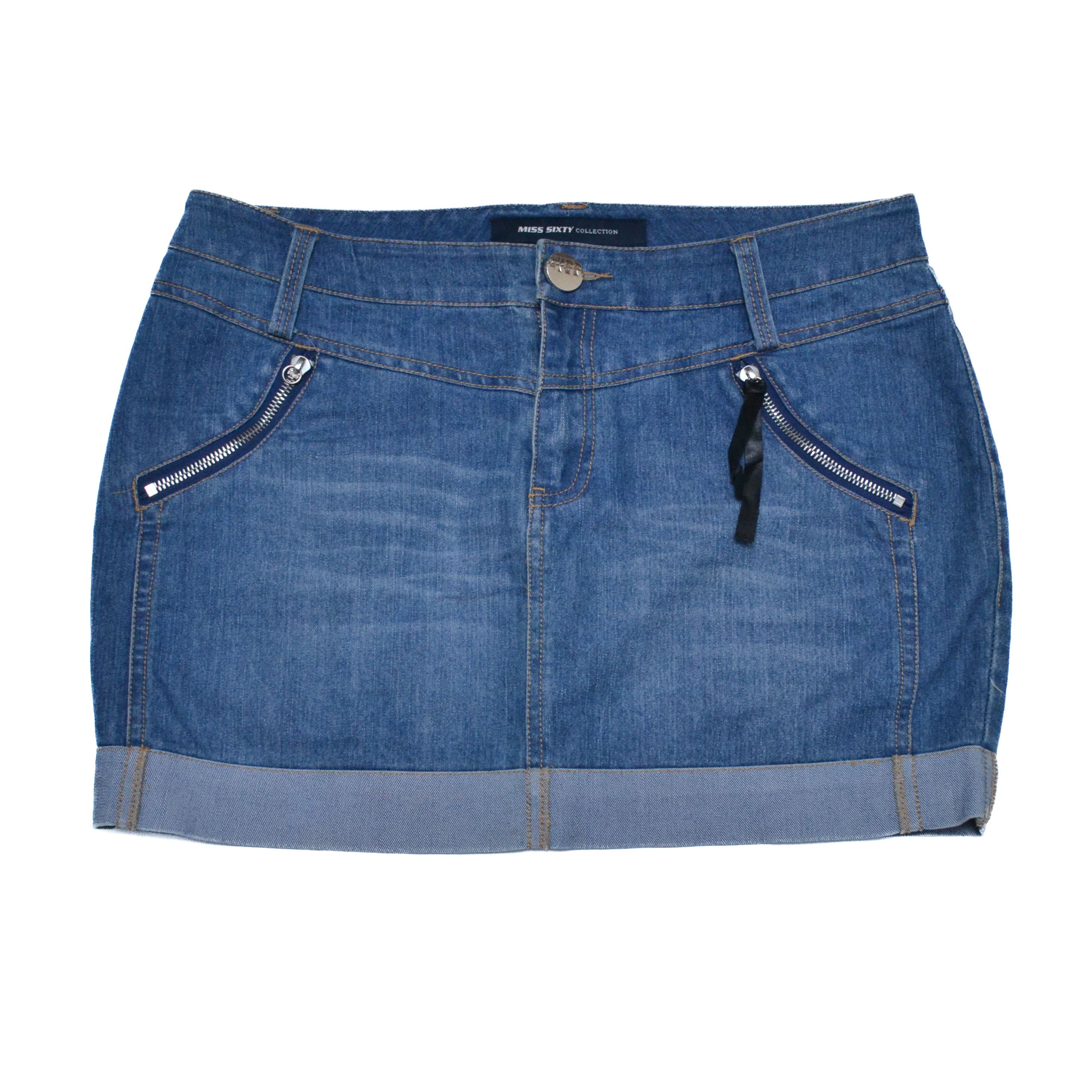 Miss Sixty Miss Sixty Y2K Designer Blue Denim Skirt Size M Size 27" / US 4 / IT 40 - 1 Thumbnail