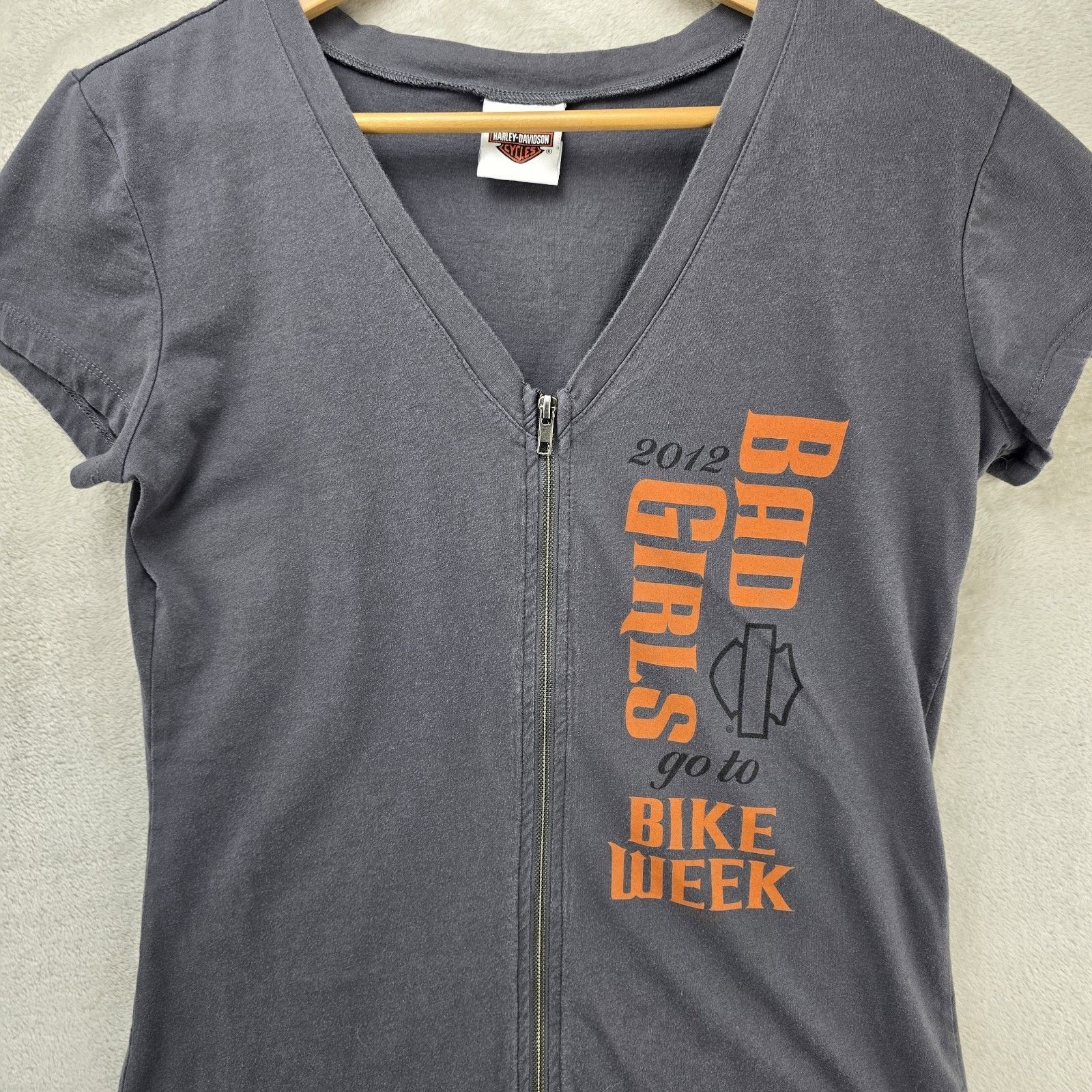 Harley Davidson Harley Davidson Full Zip Shirt Womens XL Bad Girl Bike Week Size XL / US 12-14 / IT 48-50 - 2 Thumbnail