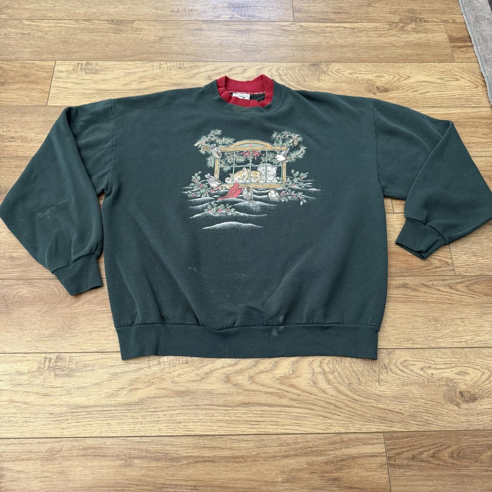 Other Vintage 90s Cats Nature Art Crewneck Sweater XL Kittens Size US XL / EU 56 / 4 - 1 Thumbnail