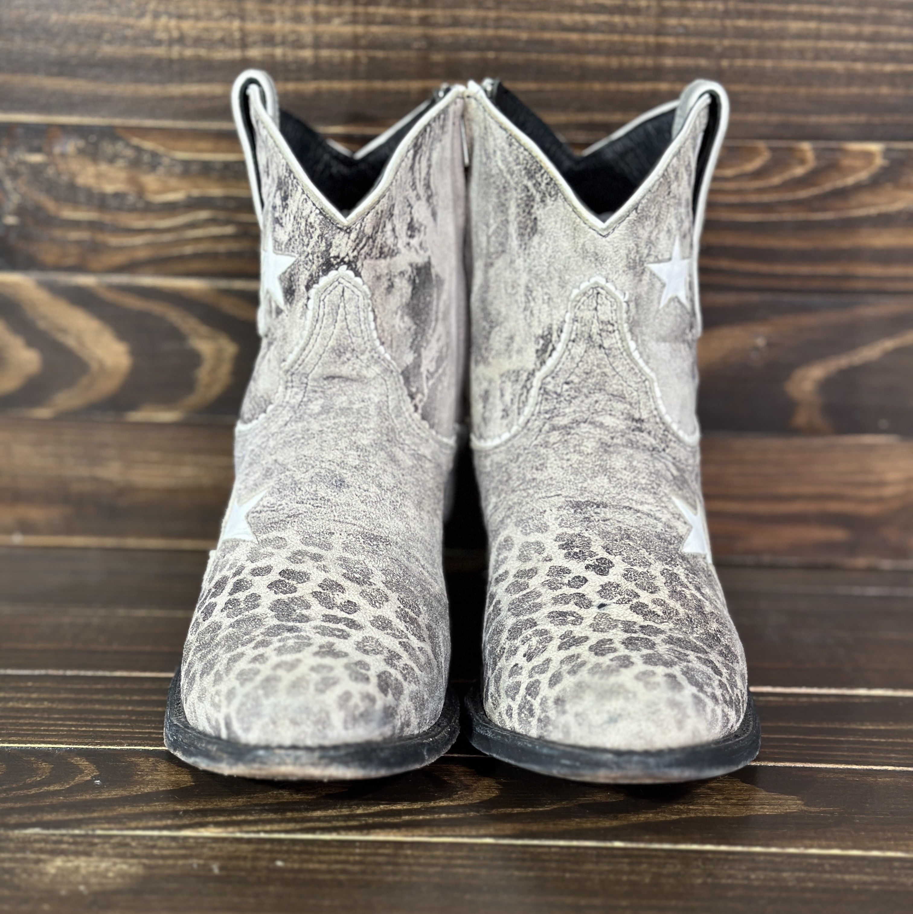 Mexicana MEXICANA TRISTAR 7 Black Grey LEOPARD Boots Made In Mexico Size US 8 / IT 38 - 20 Thumbnail