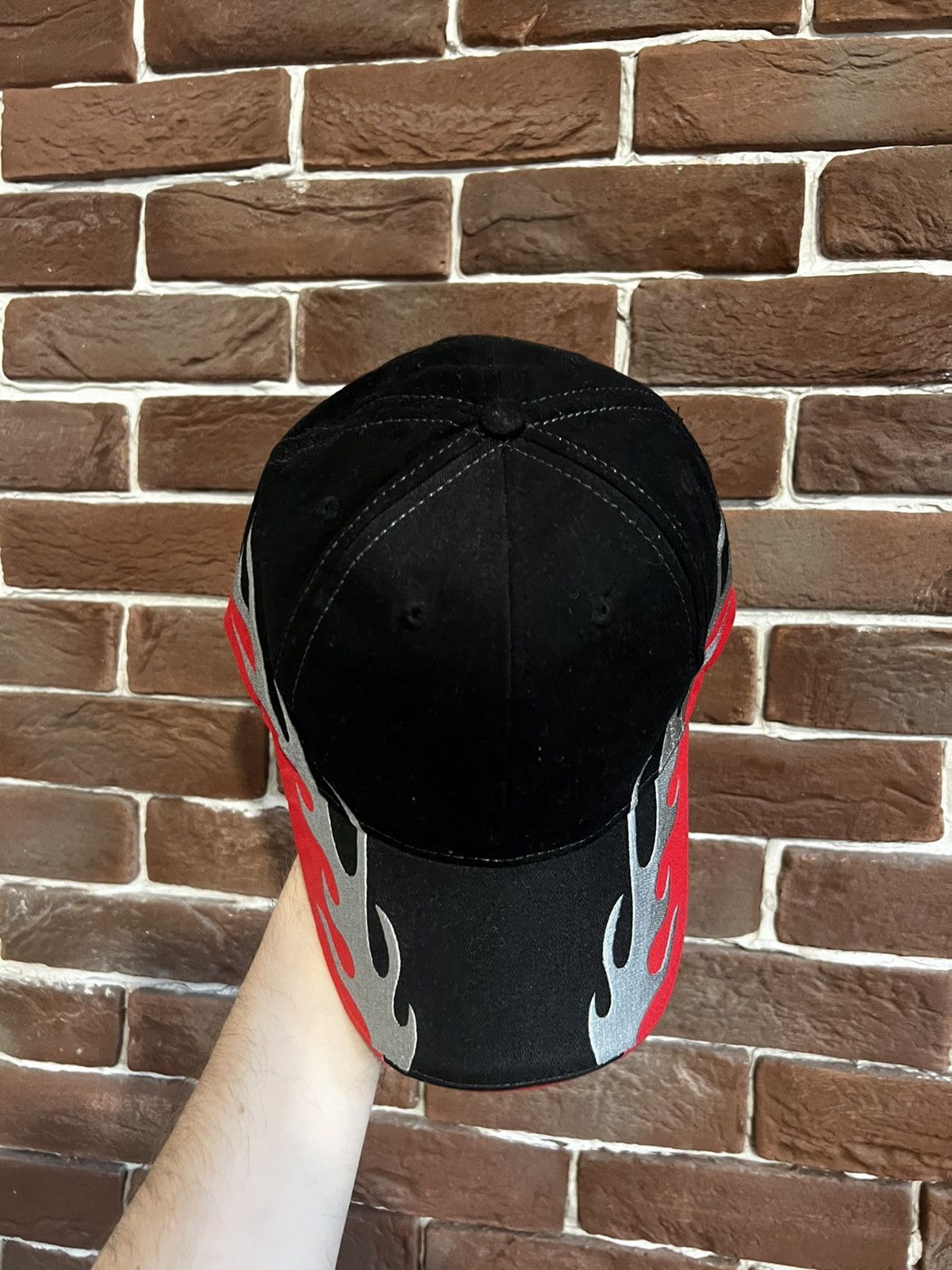 Japanese Brand Vintage Y2k Avant Garde Devil Flame Cap Hat Streetwear Size ONE SIZE - 5 Thumbnail