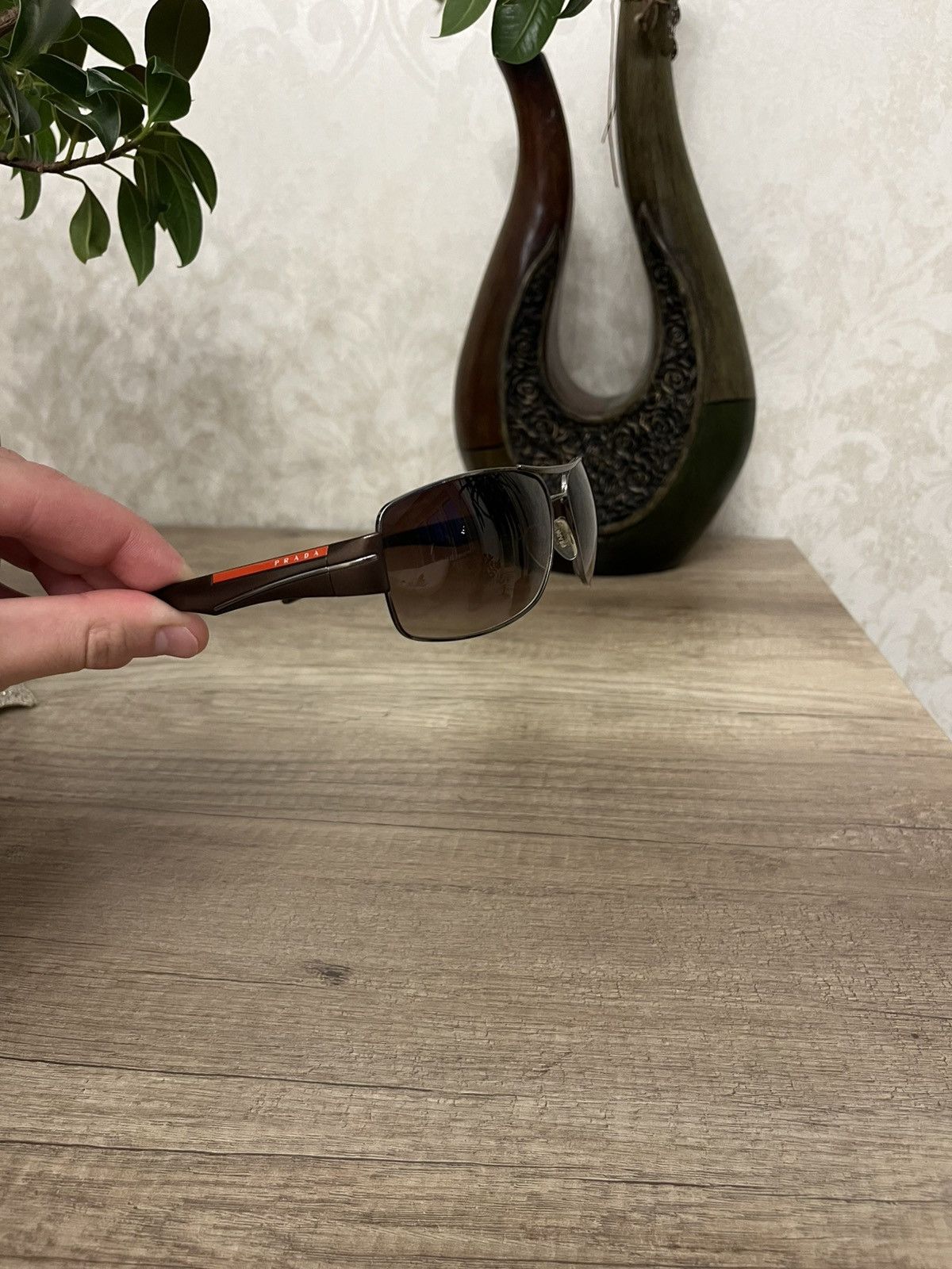 小物 Prada Limless Sunglasses Brown Polarized Brown Lenses Sunglasses with Prada logo | PRADA
