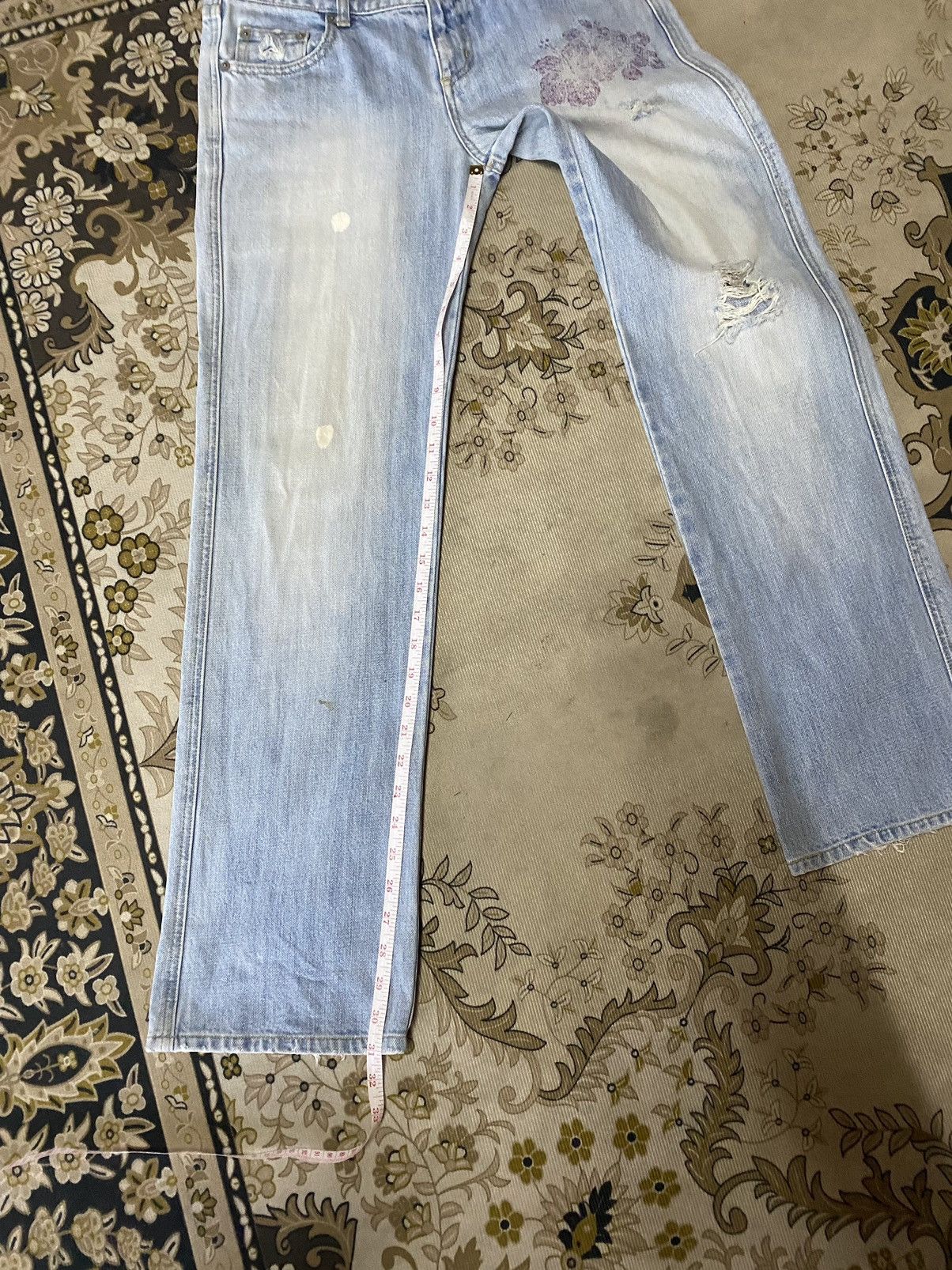 Hysteric Glamour Japanese Brand Counter Culture Faded Distressed Denim Size US 30 / EU 46 - 16 Thumbnail