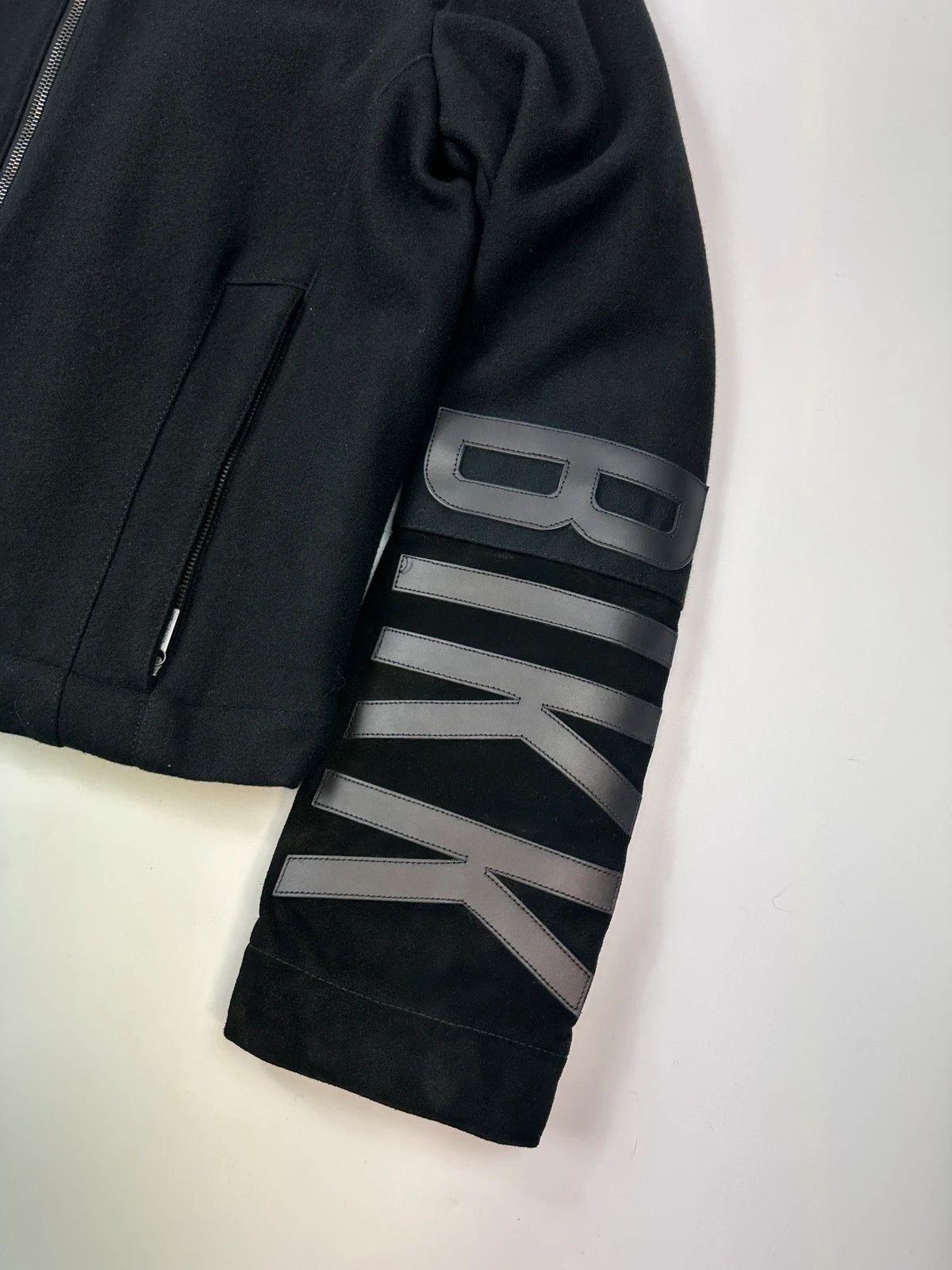 Dirk Bikkembergs Dirk Bikkembergs 00’s Black Wool & Leather Jacket Size US M / EU 48-50 / 2 - 2 Thumbnail
