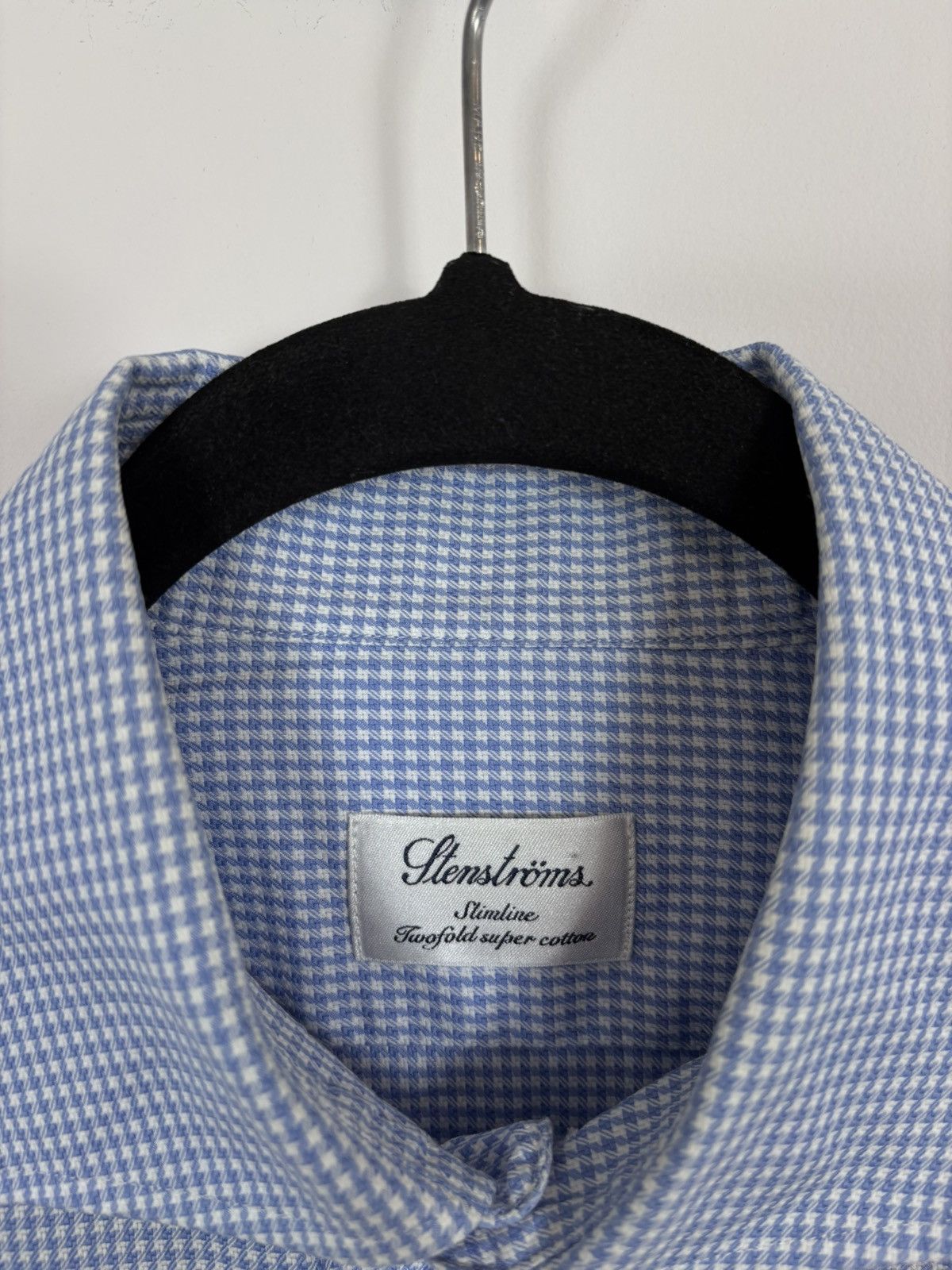 Strenstroms Stenstroms Men’s Slimline Twofold Cotton Dress Shirt Size US M / EU 48-50 / 2 - 9 Thumbnail