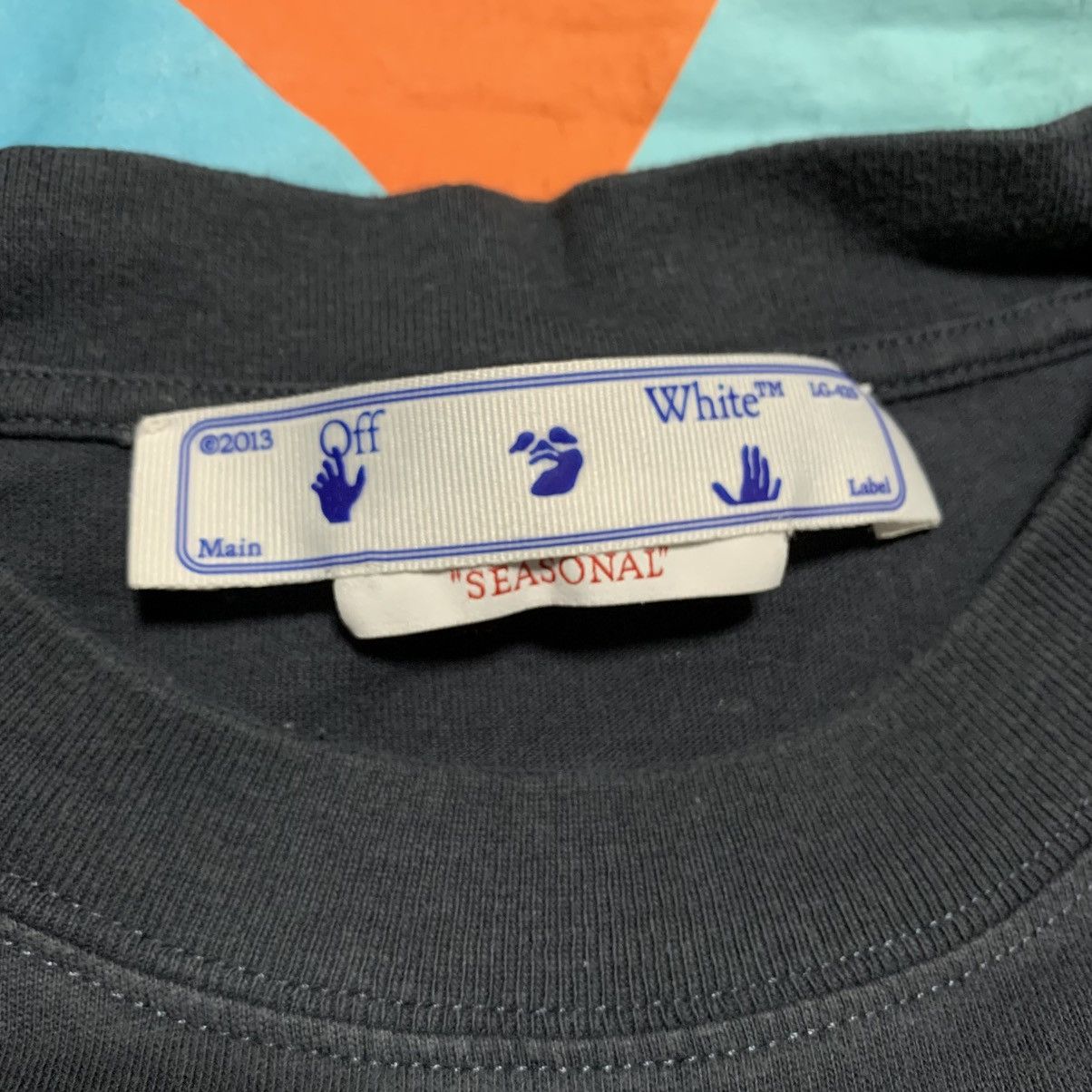 Off-White Off White Medium Thunder Arrows Charcoal Tee Virgil Abloh Size US M / EU 48-50 / 2 - 6 Thumbnail