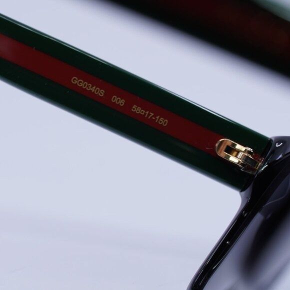 Gucci 🕶️ New Gucci GG0340S 006 Sunglasses - Shiny Black Size ONE SIZE - 6 Thumbnail