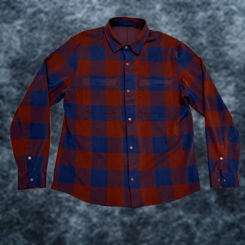 Lululemon Lululemon Overshirt Button-Up Plaid Shirt Long Sleeve Snap Men’s Large Red Blue Multicolor Size US L / EU 52-54 / 3 - 1 Thumbnail