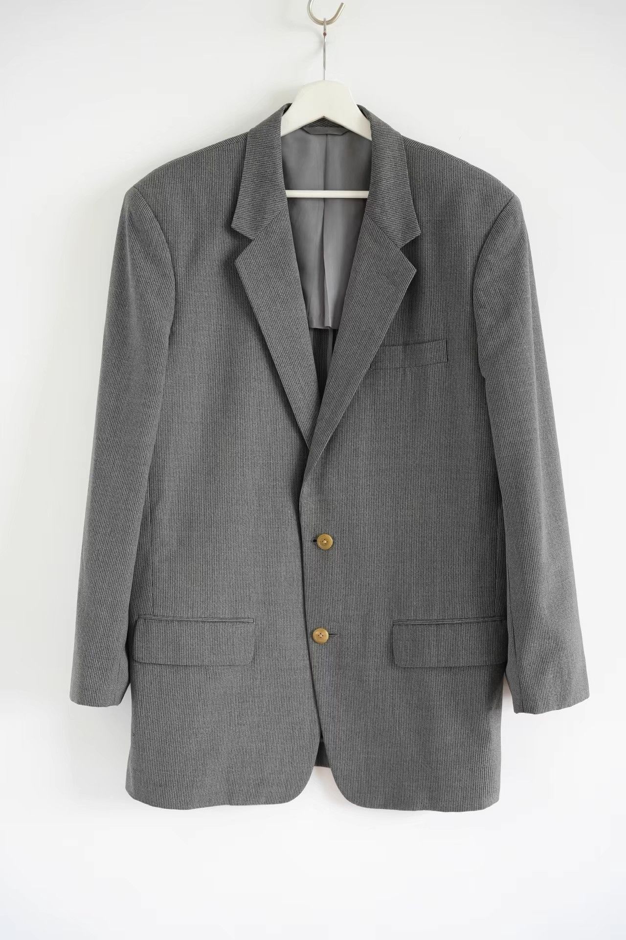 Yohji Yamamoto Yohji Yamamoto 90s Black & Gray Pinstripe Blazer K4 Size US M / EU 48-50 / 2 - 1 Thumbnail