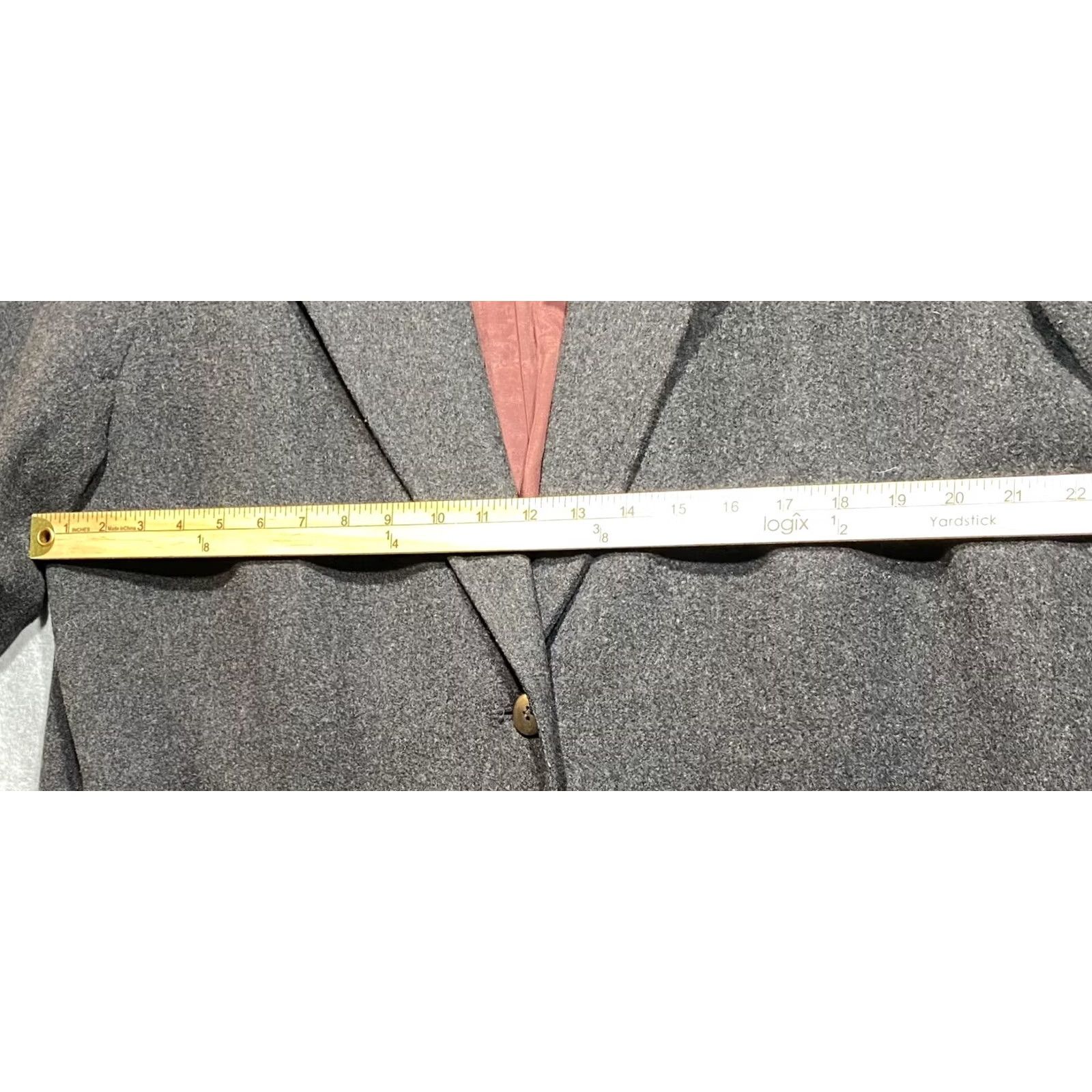 Vintage VINTAGE Breckenridge Wool Jacket Coat Long Dark Gray Sz 8 OverCoat Button Womens Winter Casual 90s Size M / US 6-8 / IT 42-44 - 6 Thumbnail