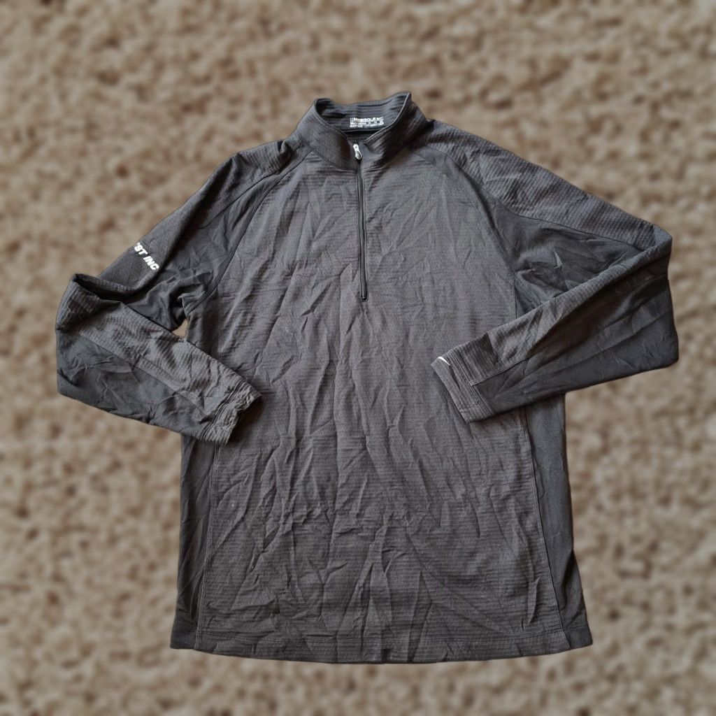 Nike Nike Jacket Mens XL Black Golf 1/4 Zip Thermafit Lined Casual Athleisure Size US XL / EU 56 / 4 - 1 Thumbnail