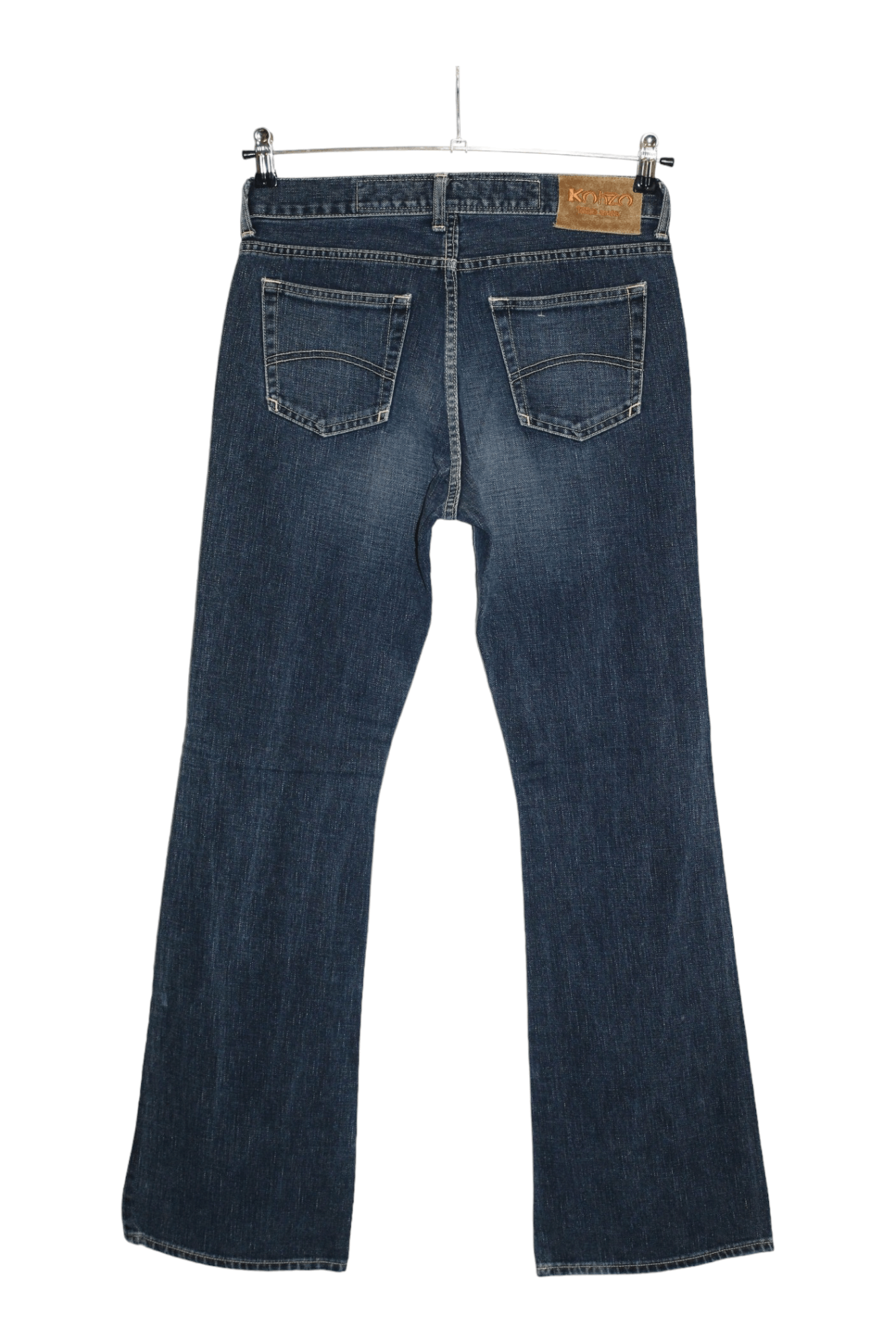 Japanese Brand KohZo Denim Series 004 Low waist faded blue Flared Jeans Size US 29 - 2 Thumbnail