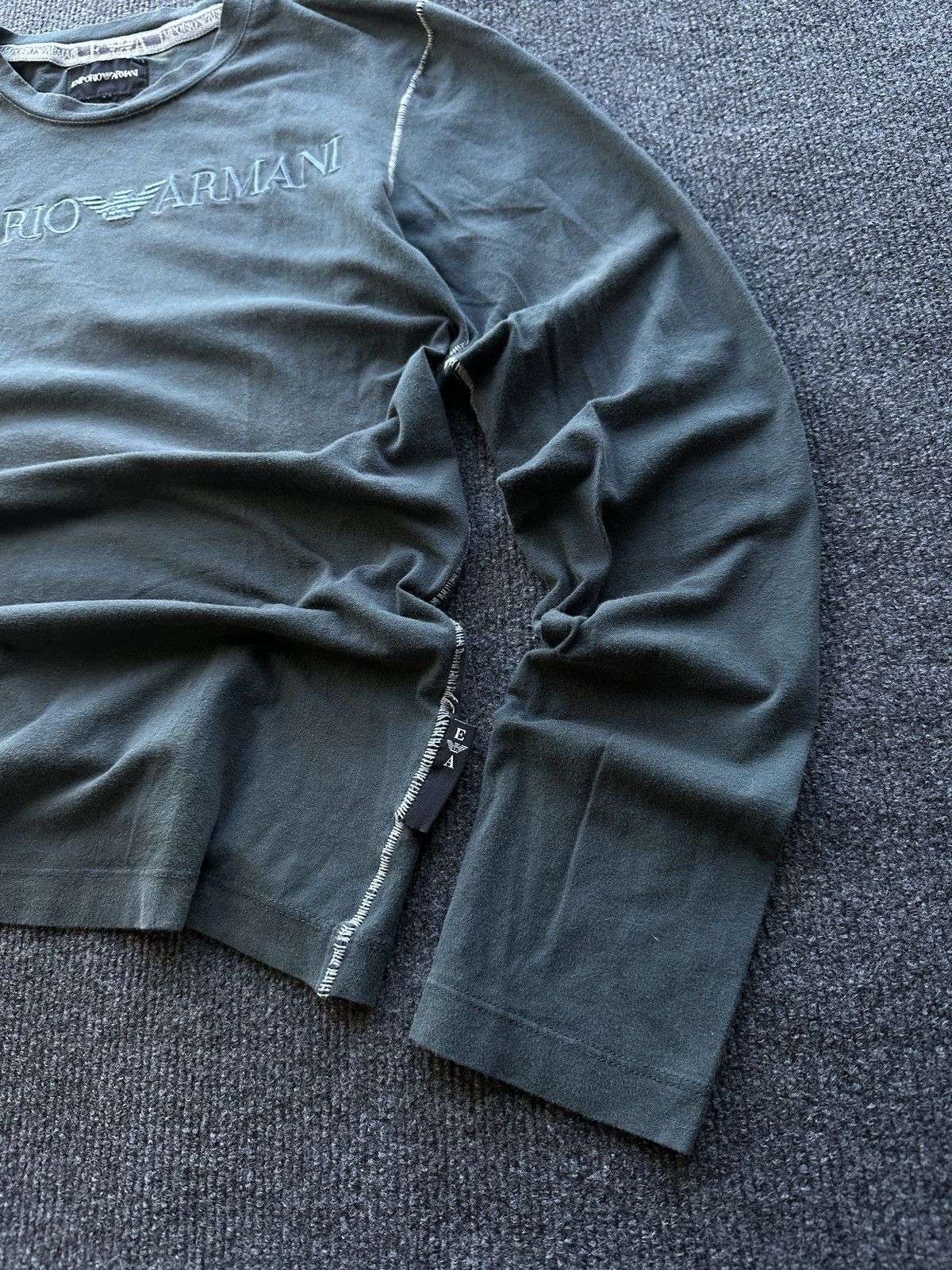Armani 🚨EMPORIO ARMANI JEANS LONGSLEEVE VNTG 90s Italy BIG LOGO Size US M / EU 48-50 / 2 - 5 Thumbnail