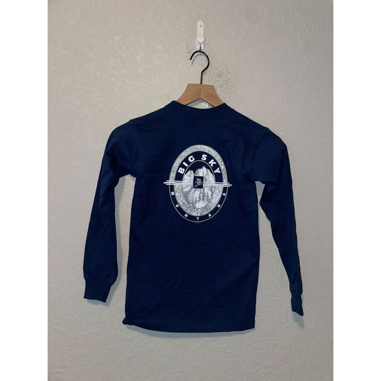 Vintage 90s Youth Big Sky Montana Blue Long Sleeve Ski Shirt Size S / US 4 / IT 40 - 5 Thumbnail
