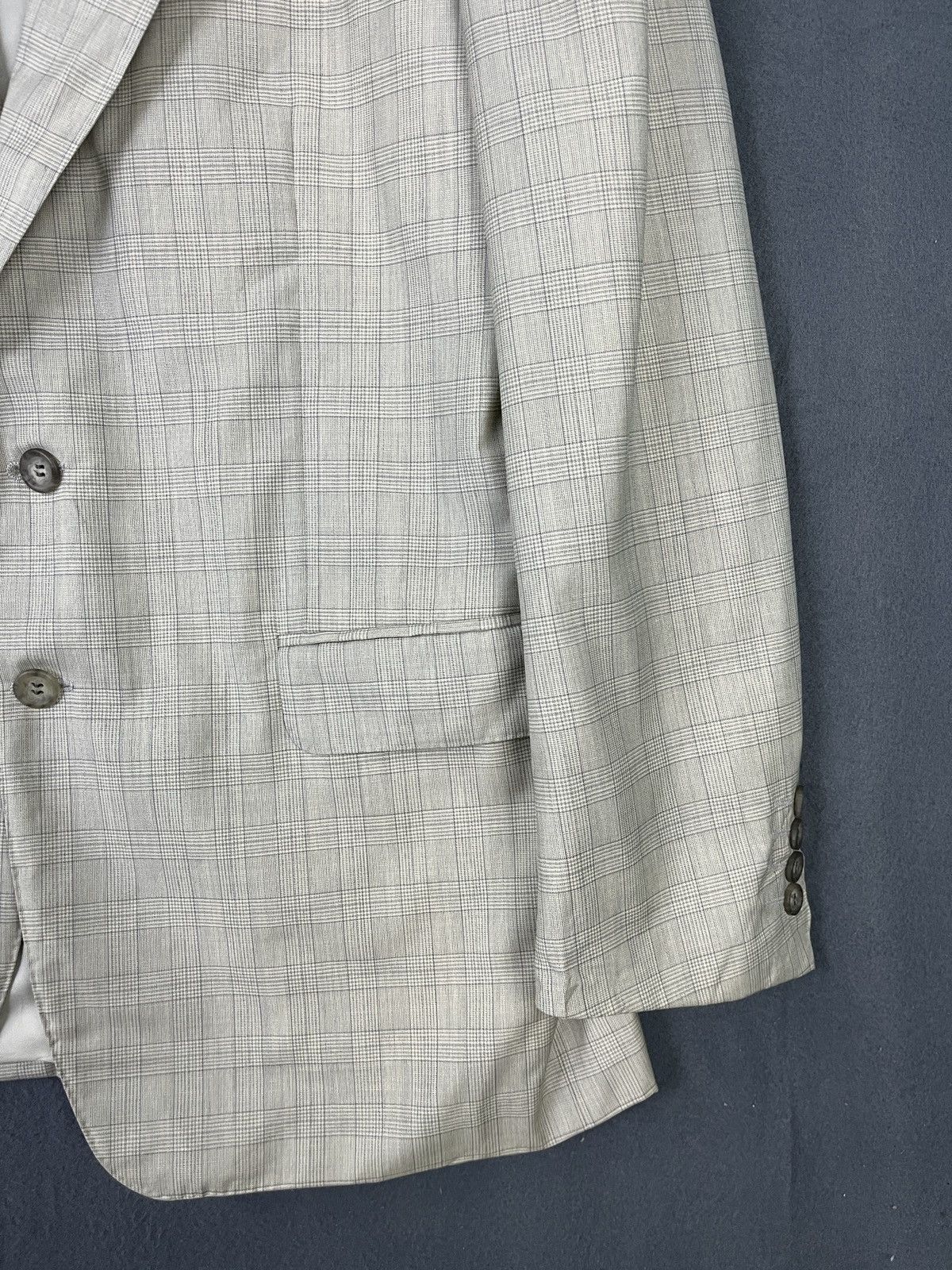 Celine × Vintage Celine Glen Plaid 100% Wool Blazer Size 42R - 5 Thumbnail