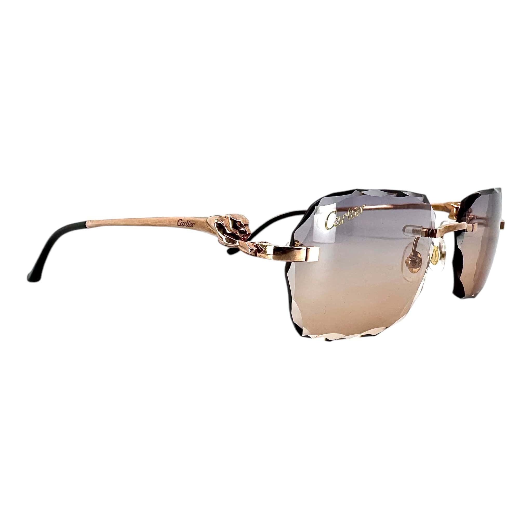 Cartier Panther Frame Glasses Rose Gold (Custom Lenses) Size ONE SIZE - 1 Thumbnail