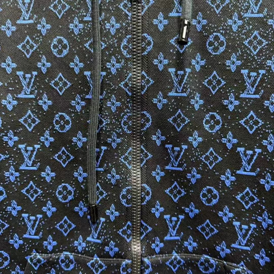 Louis Vuitton LV 98new black blue monogram all over L jacket 4999 Size US L / EU 52-54 / 3 - 3 Thumbnail