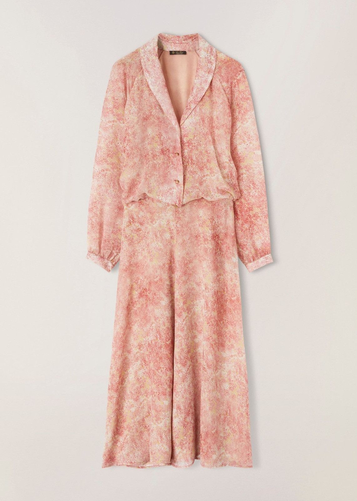 Loro Piana o1srvl11e0824 Alexandra Midi Dress in Pink Size L / US 10 / IT 46 - 1 Thumbnail