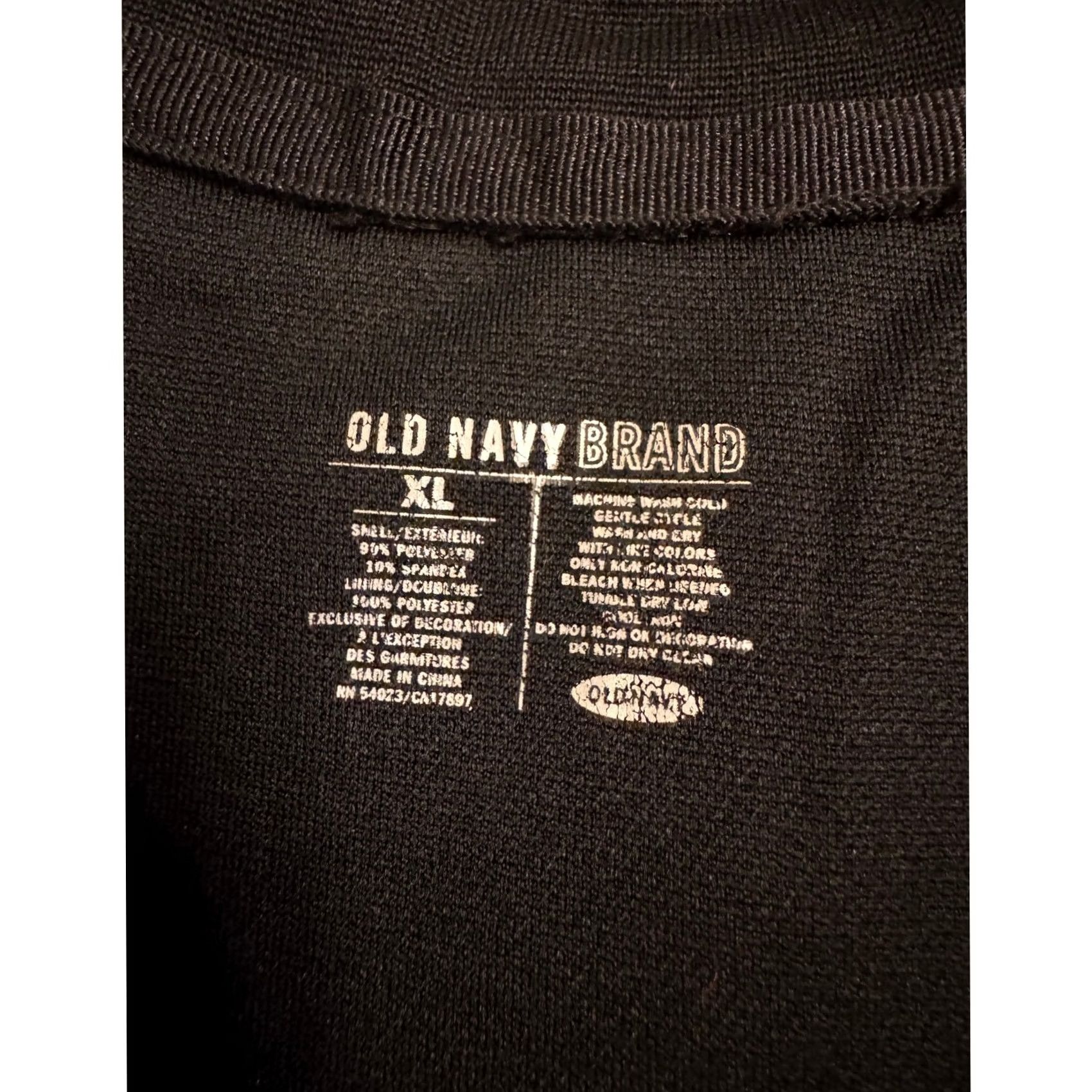 Old Navy Y2K Old Navy Full Zip Embellished Back Jacket Black/Silver Stretch Sz XL Women's Size XL / US 12-14 / IT 48-50 - 4 Thumbnail