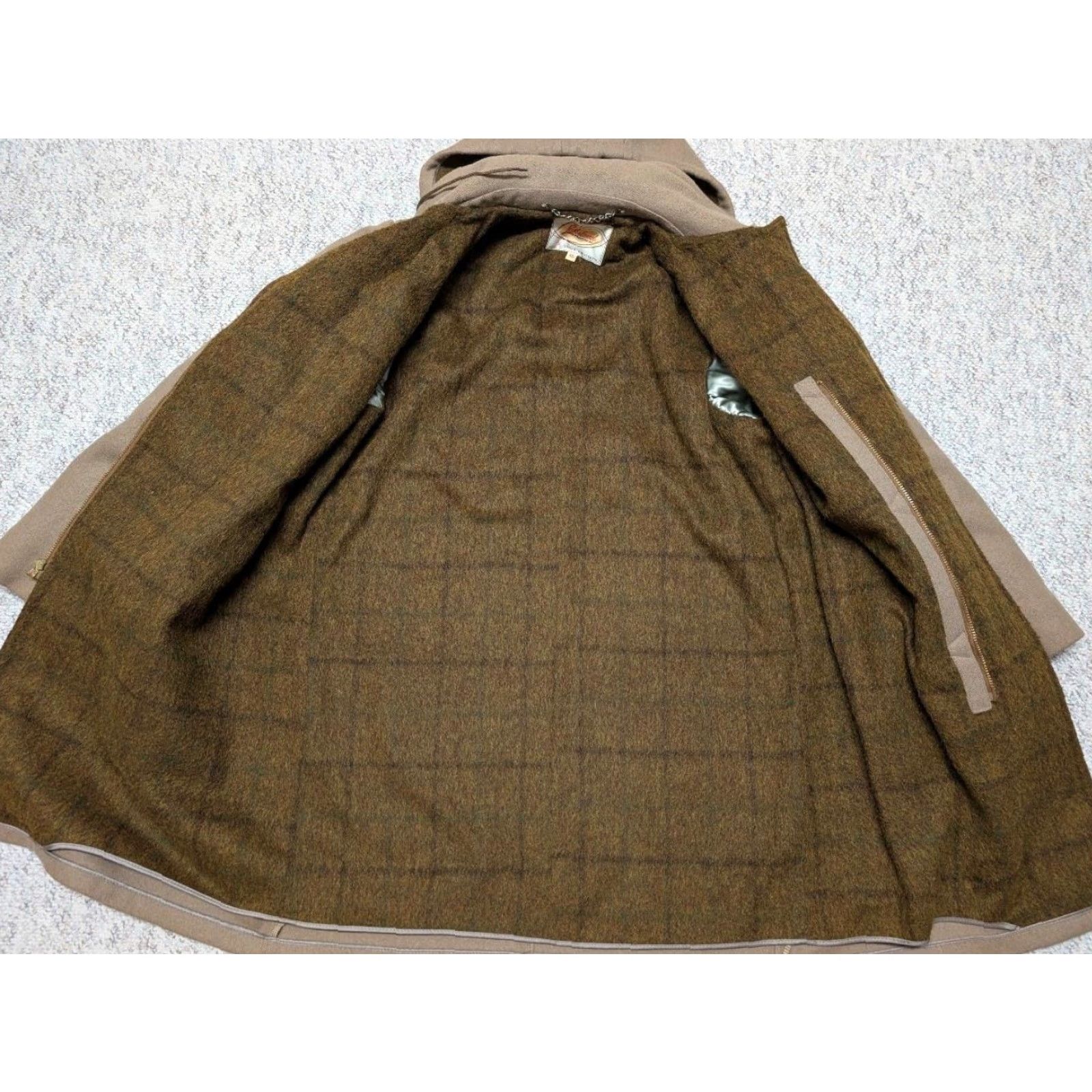 Vintage VINTAGE Lakeland Duffle Coat Wool Mohair Lined M Brown Tan HOODED 40-42 Mens Size US M / EU 48-50 / 2 - 3 Thumbnail