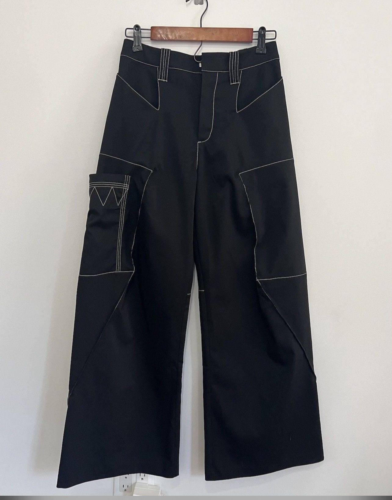 Image of Kiko Kostadinov Ss23 Angled Trouser in Black, Men's (Size 30)