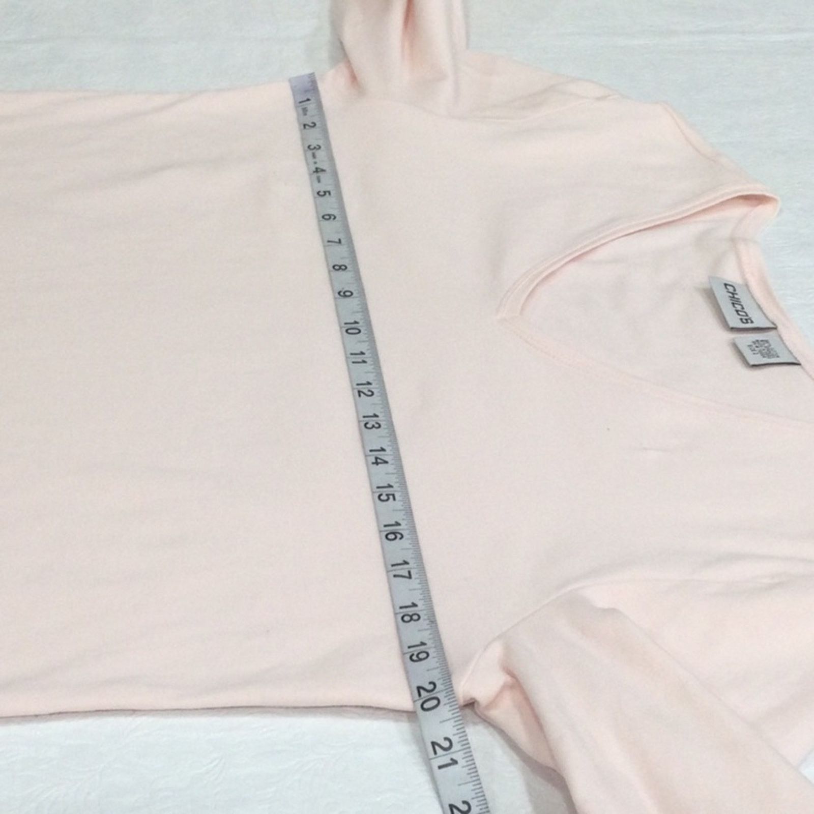 Chicos Chico's Pale Pink V-Neck 3/4 Sleeve Top Size 2/L/12 Size M / US 6-8 / IT 42-44 - 13 Thumbnail