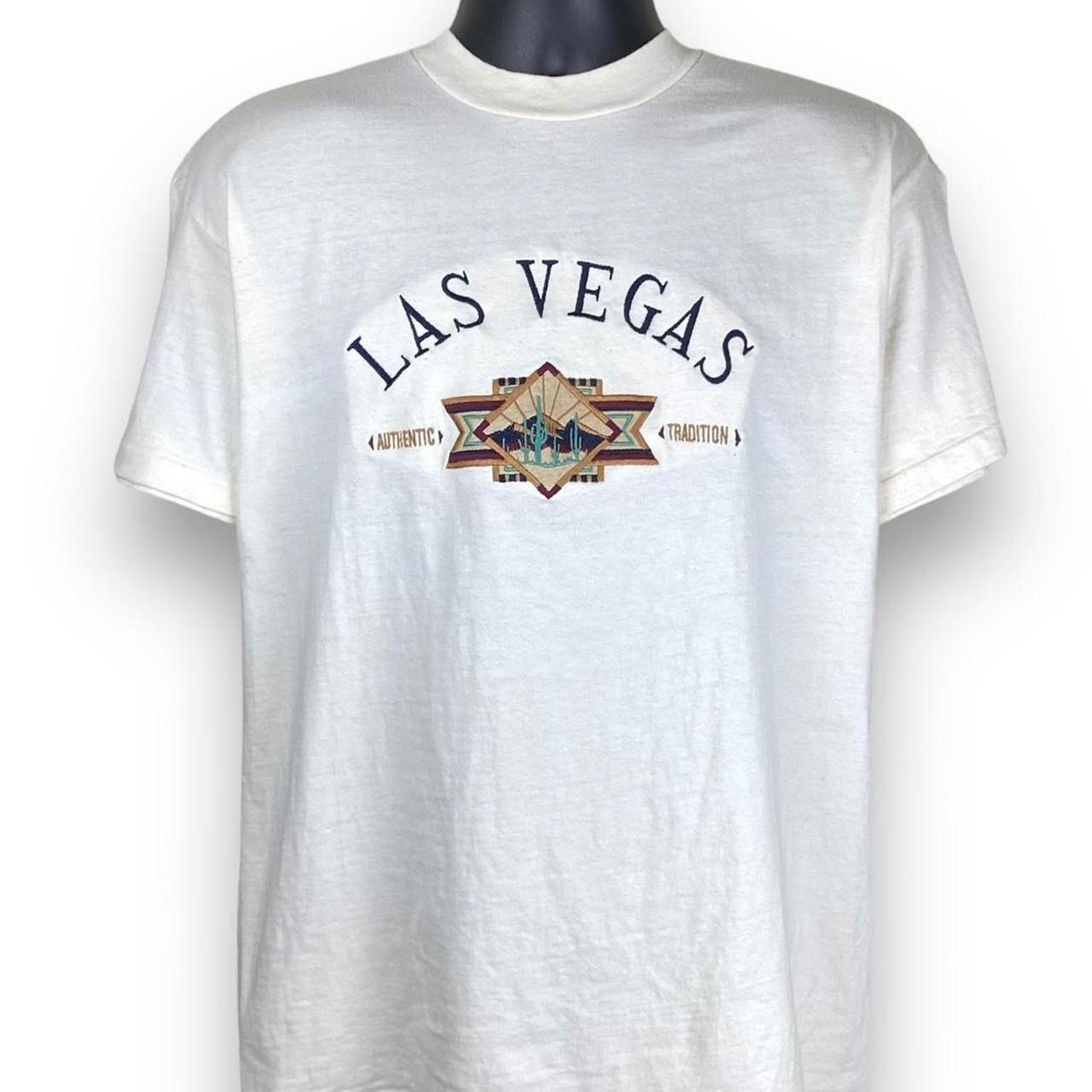 Hanes × Vintage Vintage 90s Hanes Las Vegas Nevada Travel Tse Tshirt Size US L / EU 52-54 / 3 - 1 Thumbnail