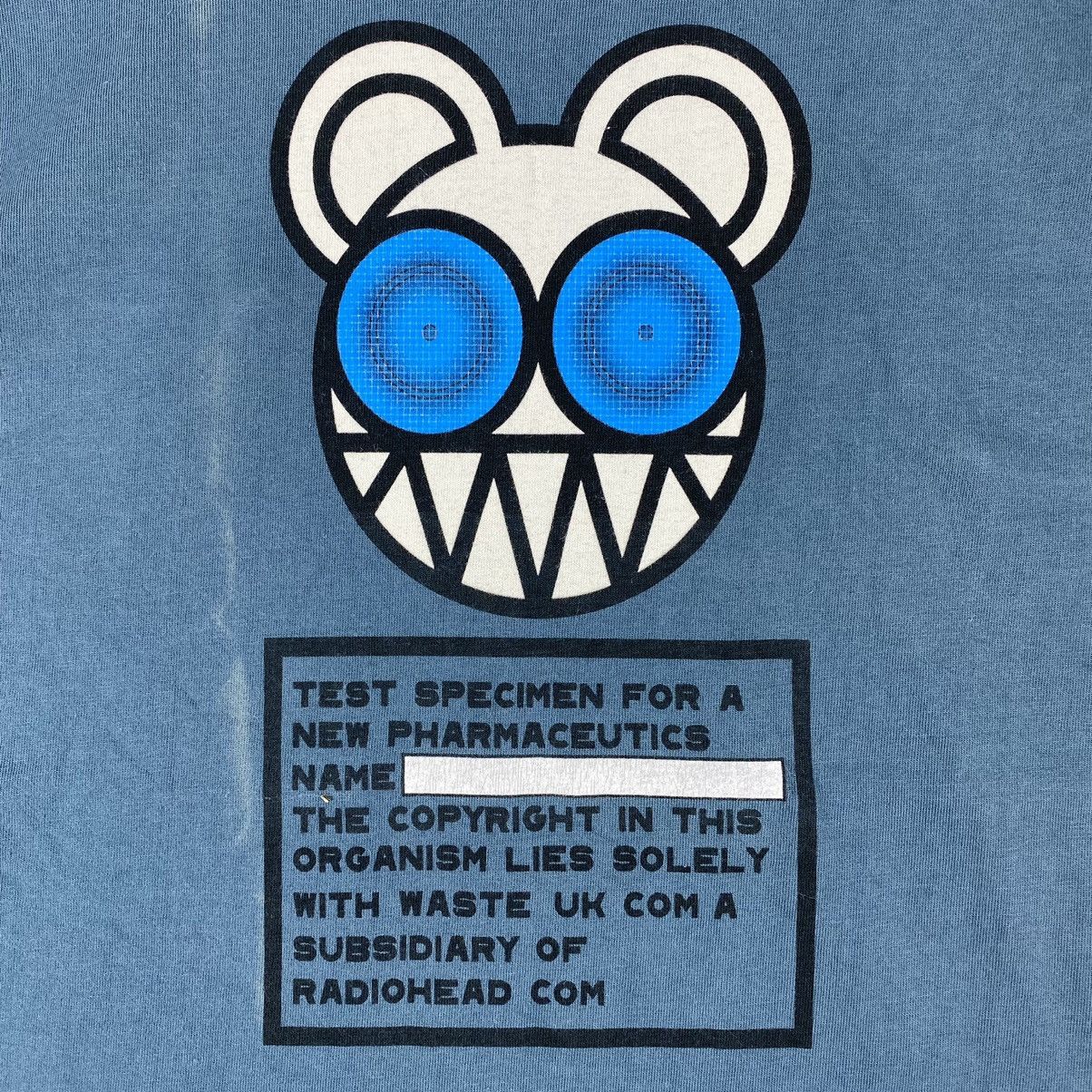 Band Tees Vintage 00's RADIOHEAD Sex Work Death Band Faded Tee Size US M / EU 48-50 / 2 - 5 Thumbnail