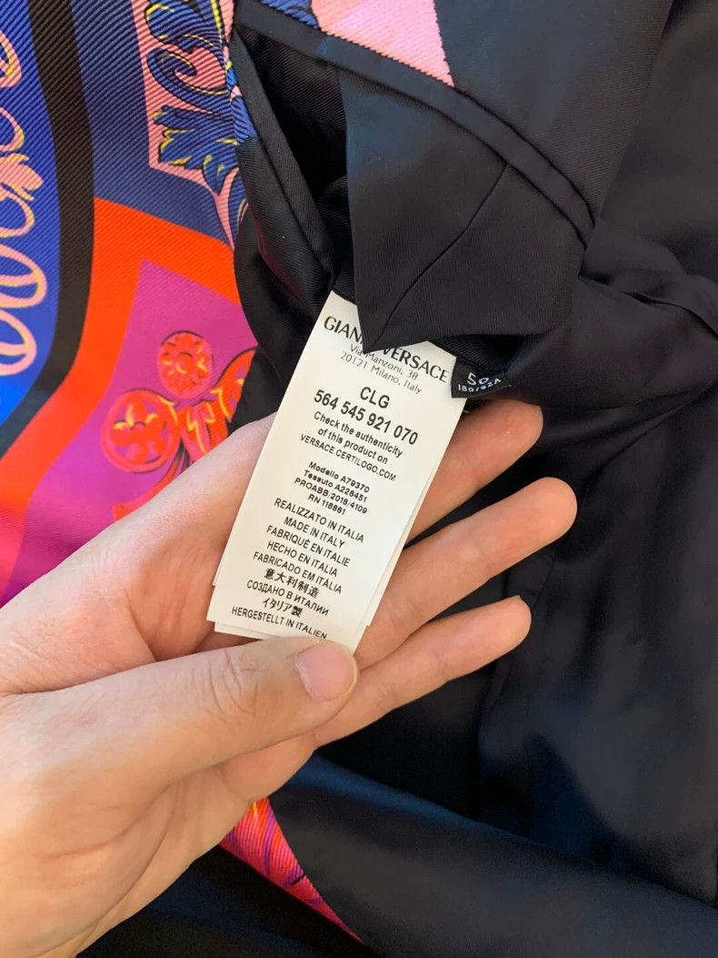 Versace Versace Mulberry silk jacket coat Size L / US 10 / IT 46 - 4 Thumbnail