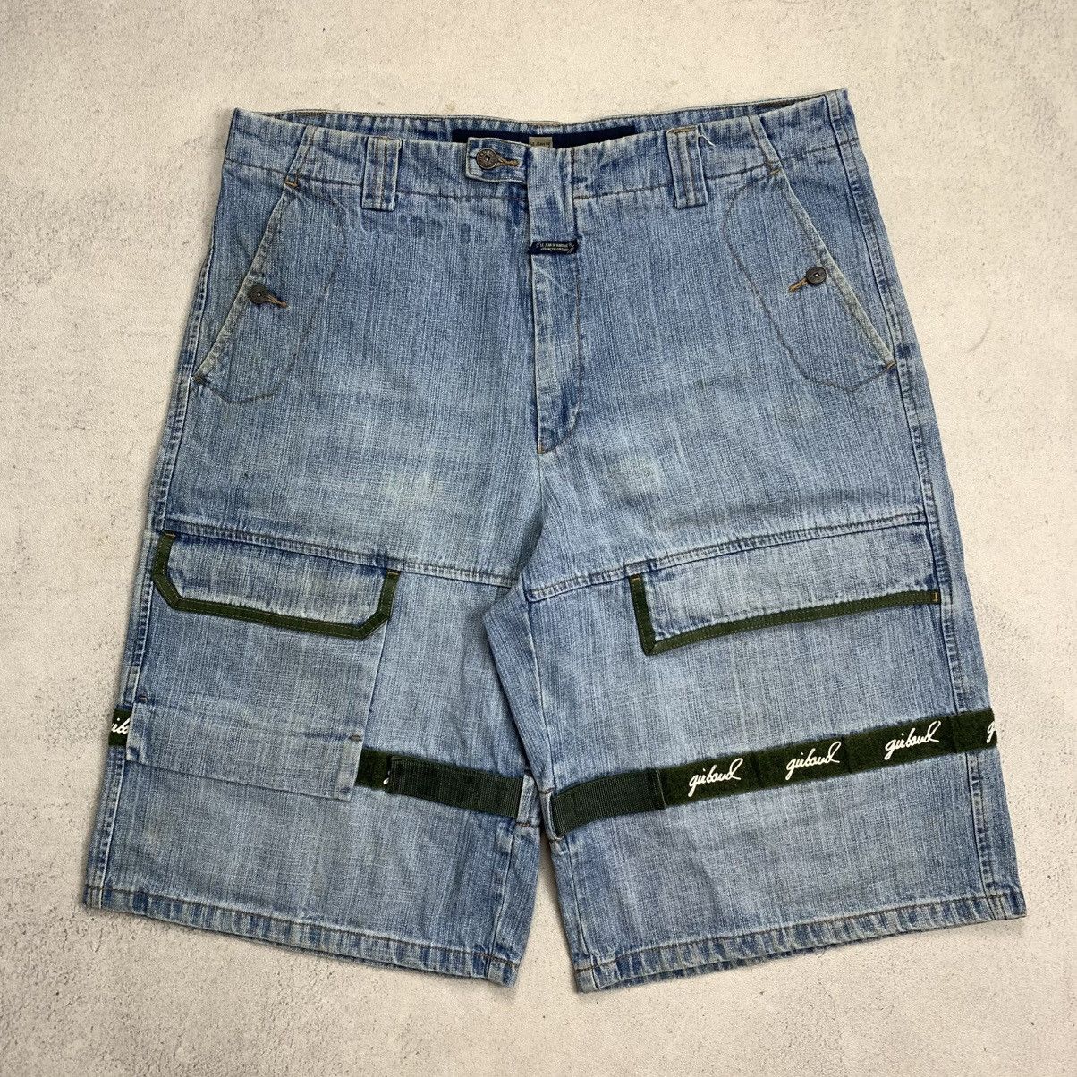Marithe + Francois Girbaud Girbaud Baggy Jorts Denim Short Pants Multi Pocket Size US 38 / EU 54 - 1 Thumbnail