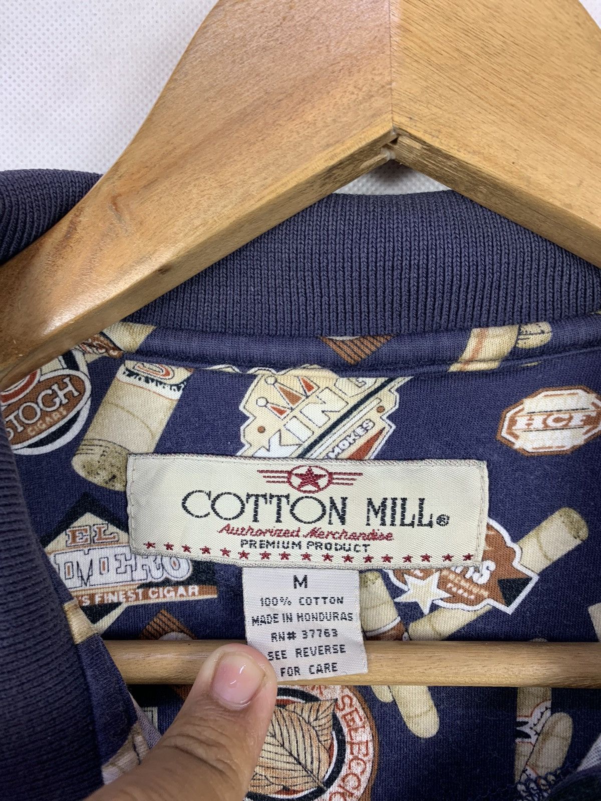 Vintage Rare! Cotton Mills Vintage Style Fullprint Cigar Polo Collar Size US M / EU 48-50 / 2 - 5 Thumbnail
