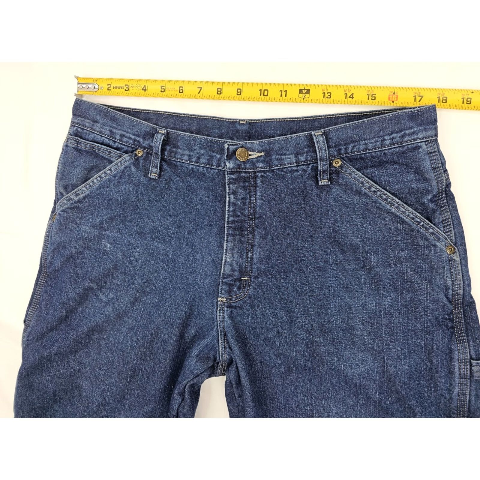 Wrangler Wrangler Fleece Lined Carpenter Jeans Men 34x30 Blue Denim 94GRWSW Work Pants EUC Size US 34 / EU 50 - 7 Thumbnail