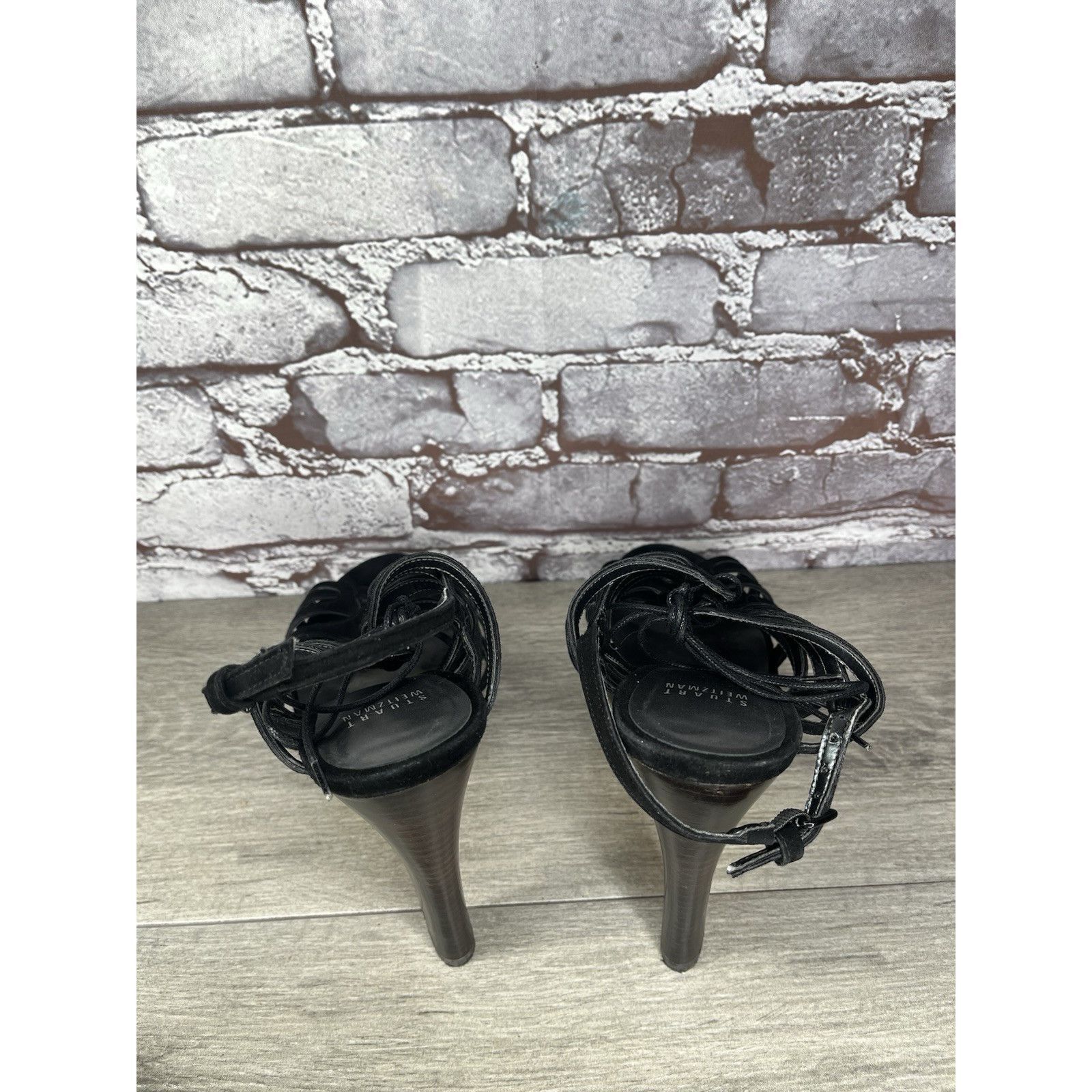 Stuart Weitzman Stuart Weitzman Black Suede Leather Caged Stiletto Heels Wom Size US 6 / IT 36 - 7 Thumbnail