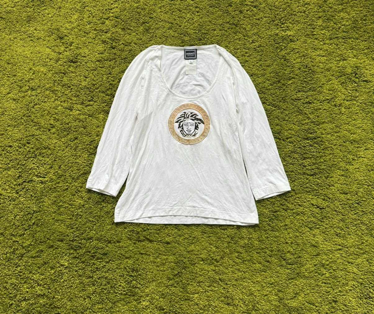 Versace × Versace Jeans Couture × Vintage Versace Jeans Couture 2000s archive Medusa logo longsleeve Size L / US 10 / IT 46 - 1 Thumbnail