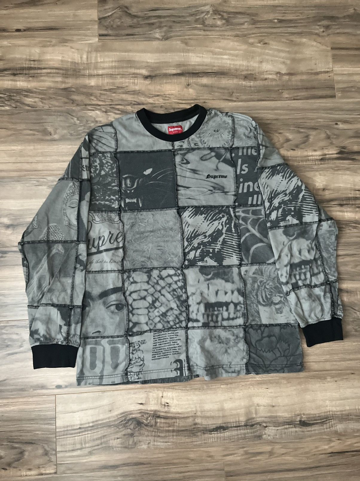 Supreme Supreme Mosaic Patchwork L/S Top | Grailed
