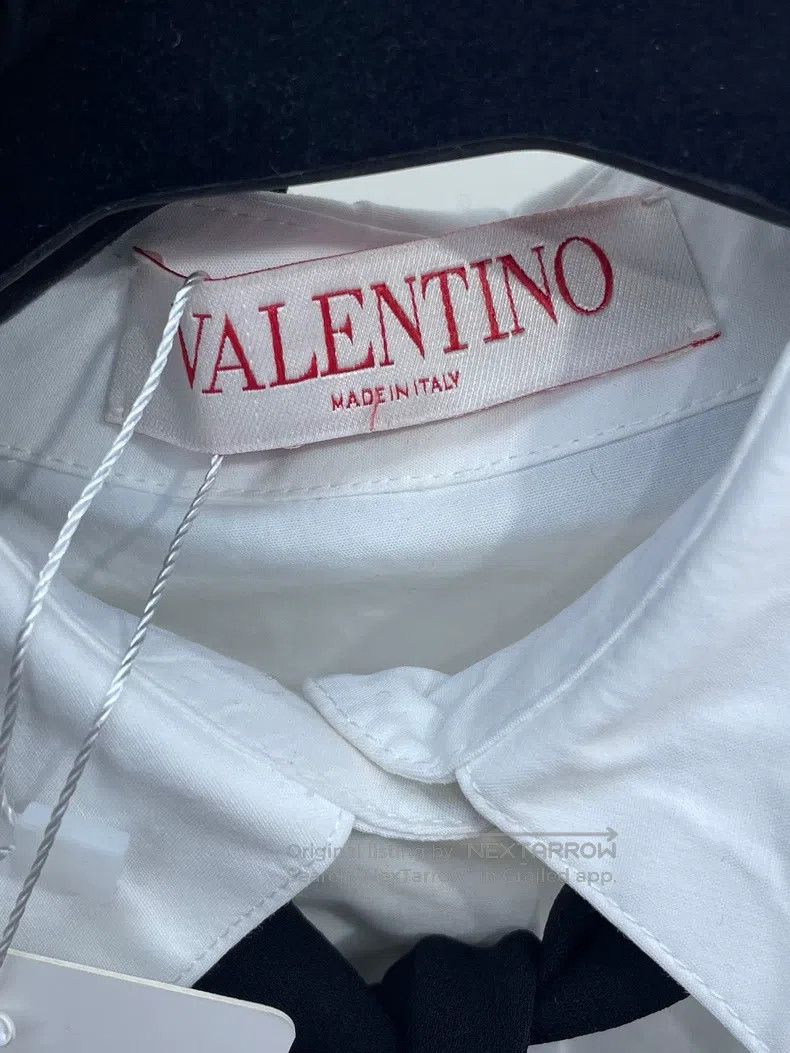 Valentino Valentino Short white shirt with bows Size S / US 4 / IT 40 - 6 Thumbnail