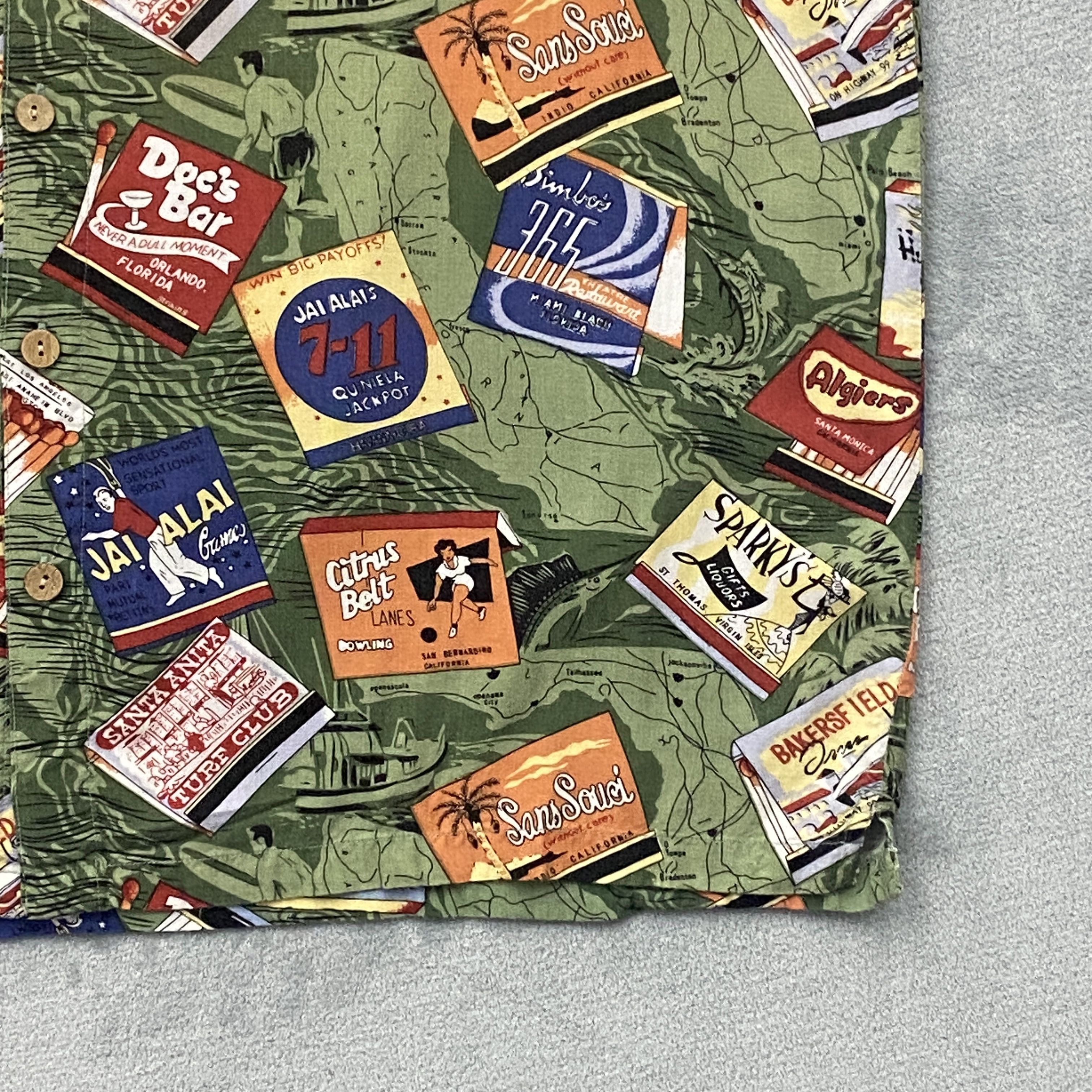 Other KAD Shirt Men Short Sleeve Vintage CA & FL Matchbooks Size US XL / EU 56 / 4 - 8 Thumbnail