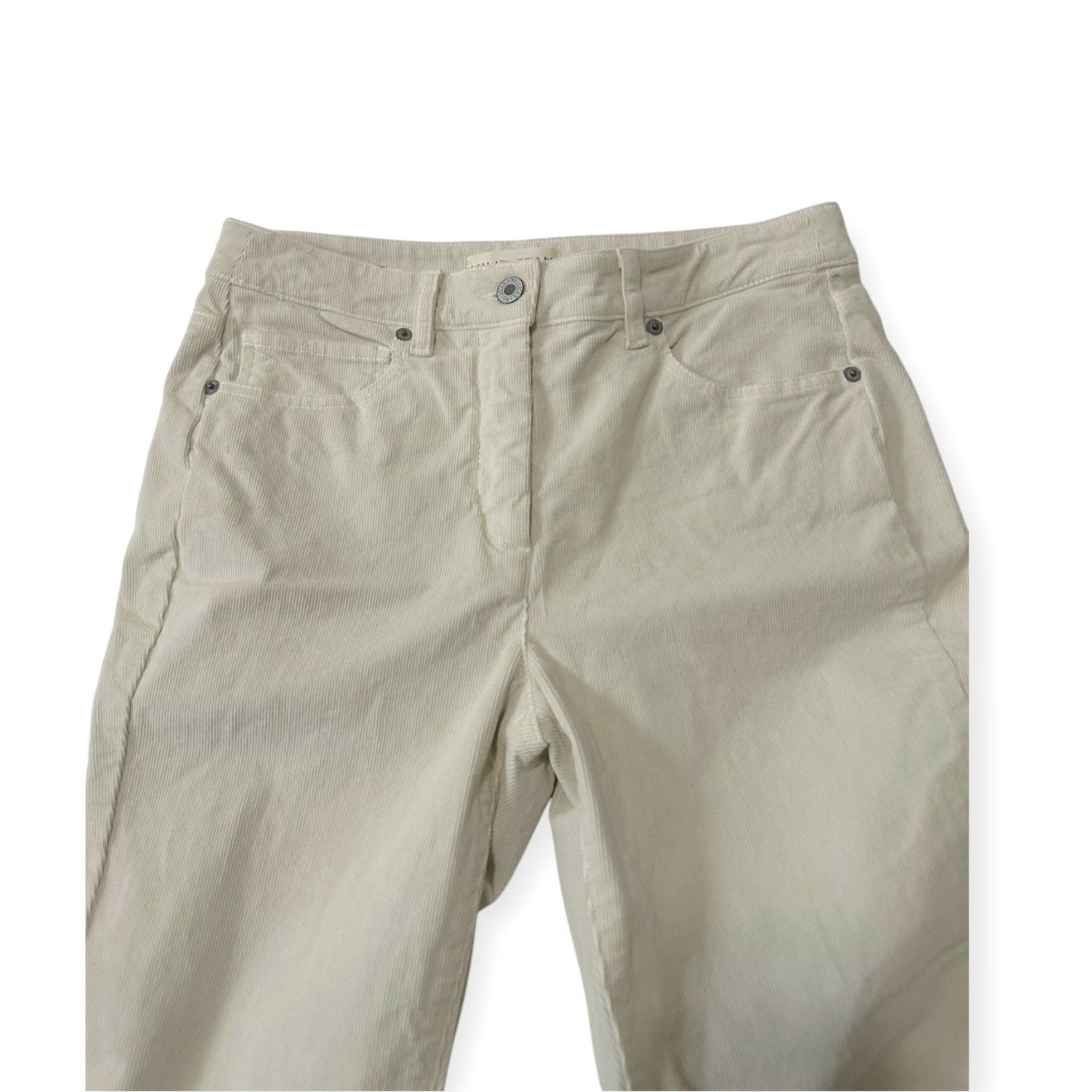 Nili Lotan Nili Lotan Corduroy Bradford Pant, Winter White, Size 4, New Size 27" / US 4 / IT 40 - 8 Thumbnail