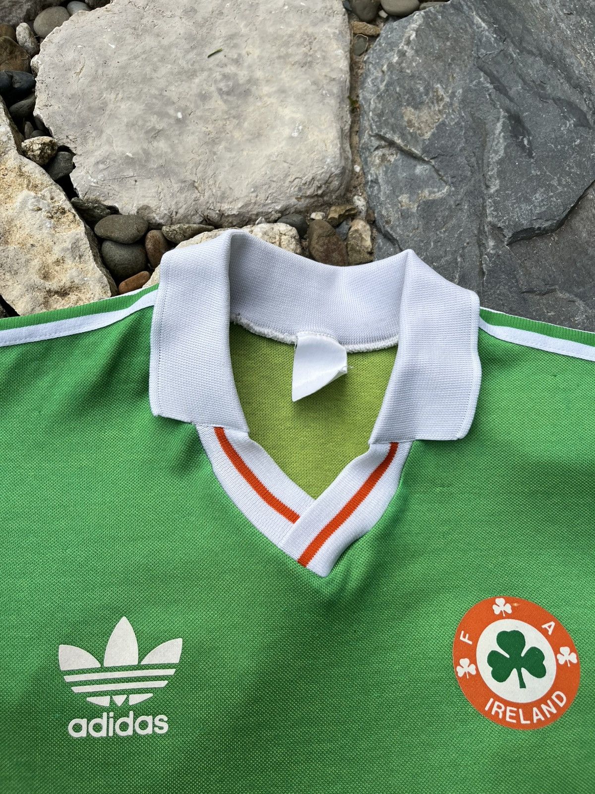 Adidas × Vintage Vintage 80s Adidas Ireland soccer jersey national team lucky Size US L / EU 52-54 / 3 - 12 Thumbnail