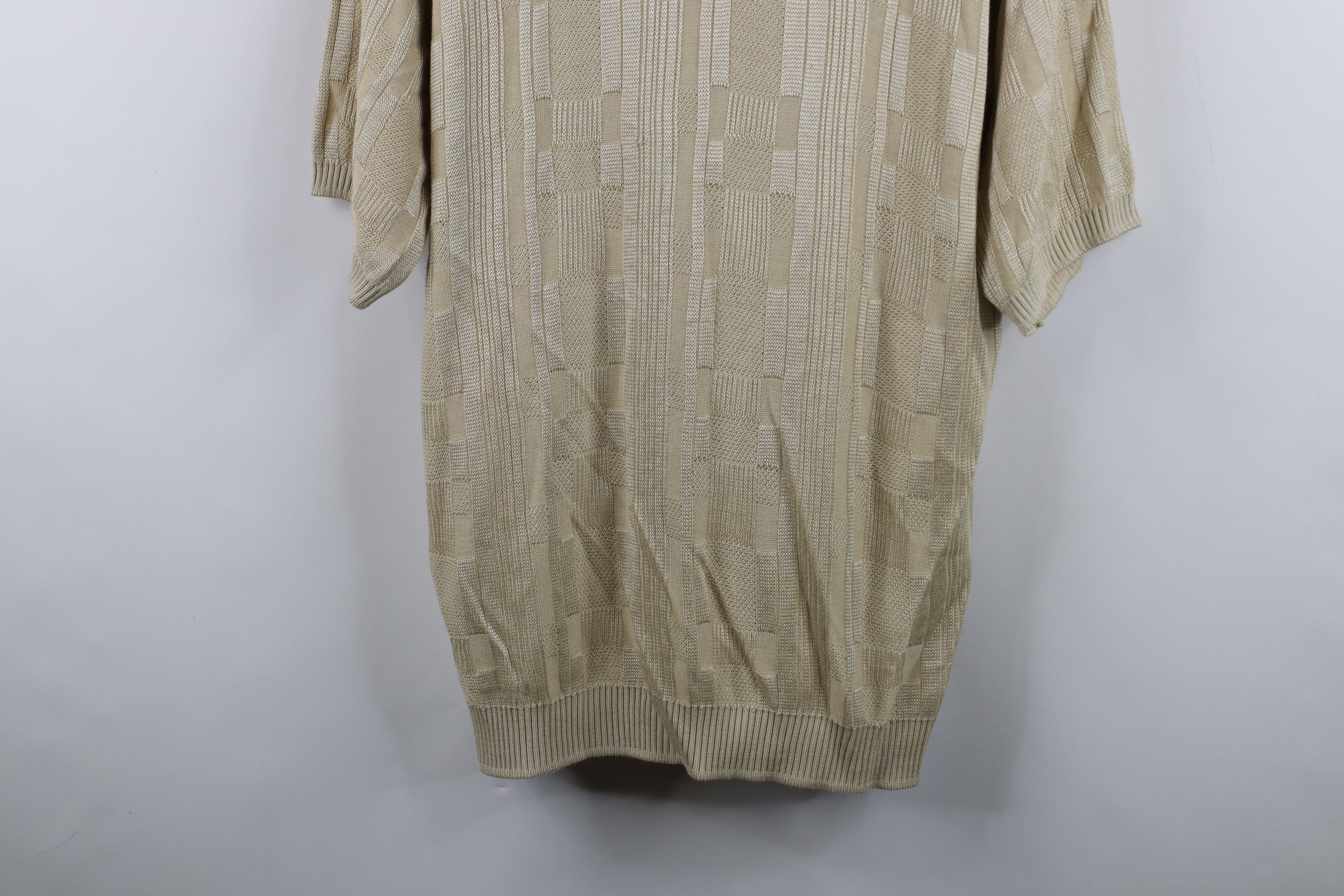 Vintage Vintage 90s Streetwear Knit Short Sleeve Sweater Gold USA Size US XXL / EU 58 / 5 - 3 Thumbnail